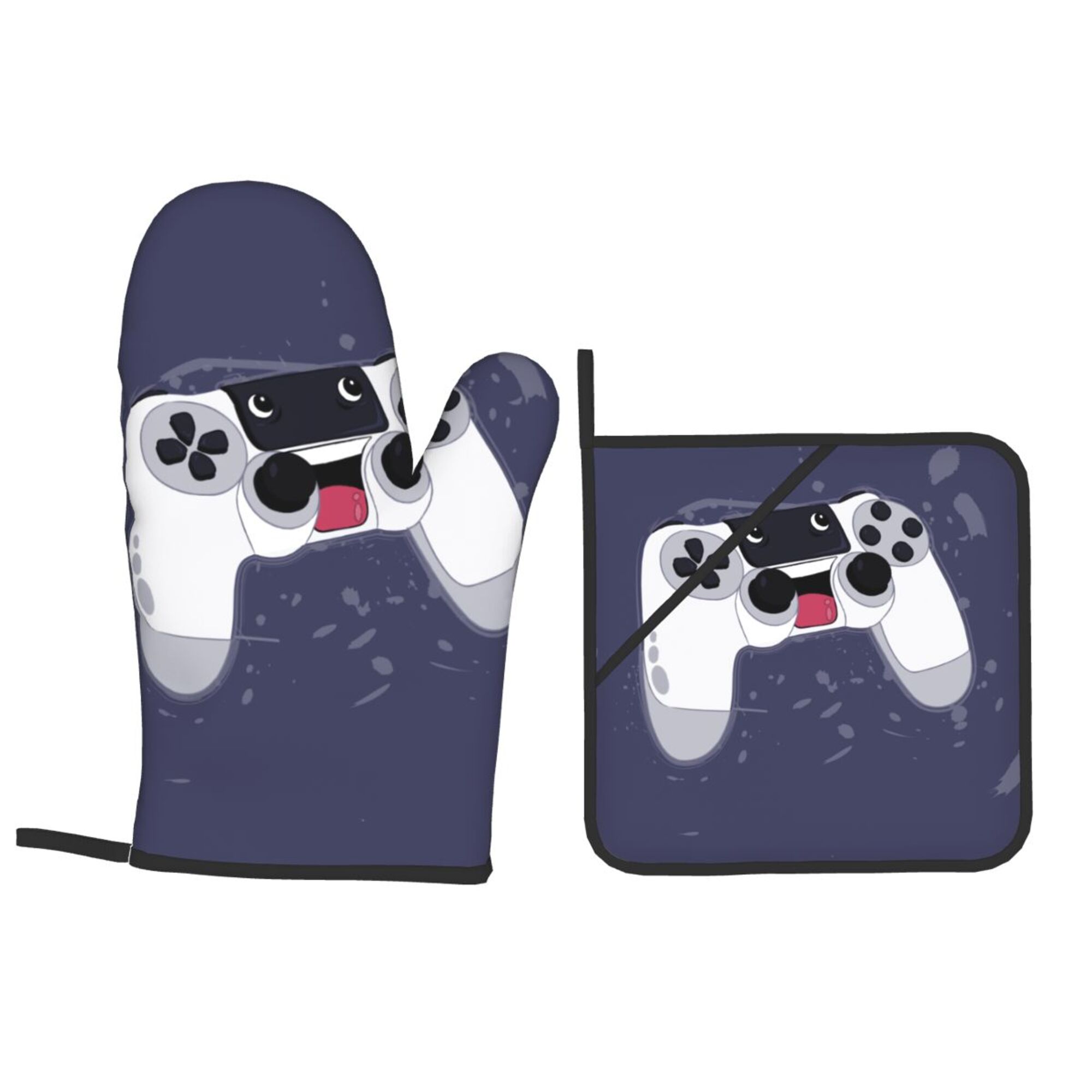 ZICANCN Oven Mitts and Pot Holders Sets,Game Controller Baking Sets Kitchen Heat Resistant 4 Pieces