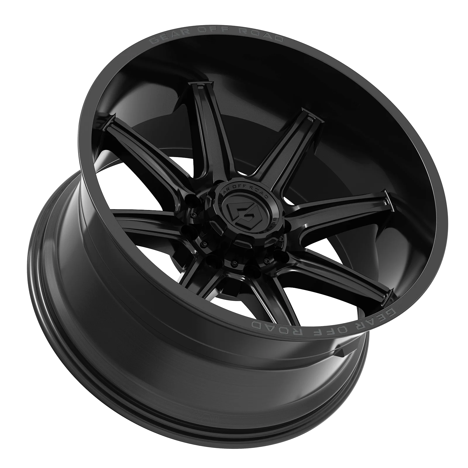 Gear Off Road 765B 765B-2105219 20X10 5X5.50 / 5X150 (-19) G/A 765B (HB 110.2) Gloss Black w/Lip Logo A260803