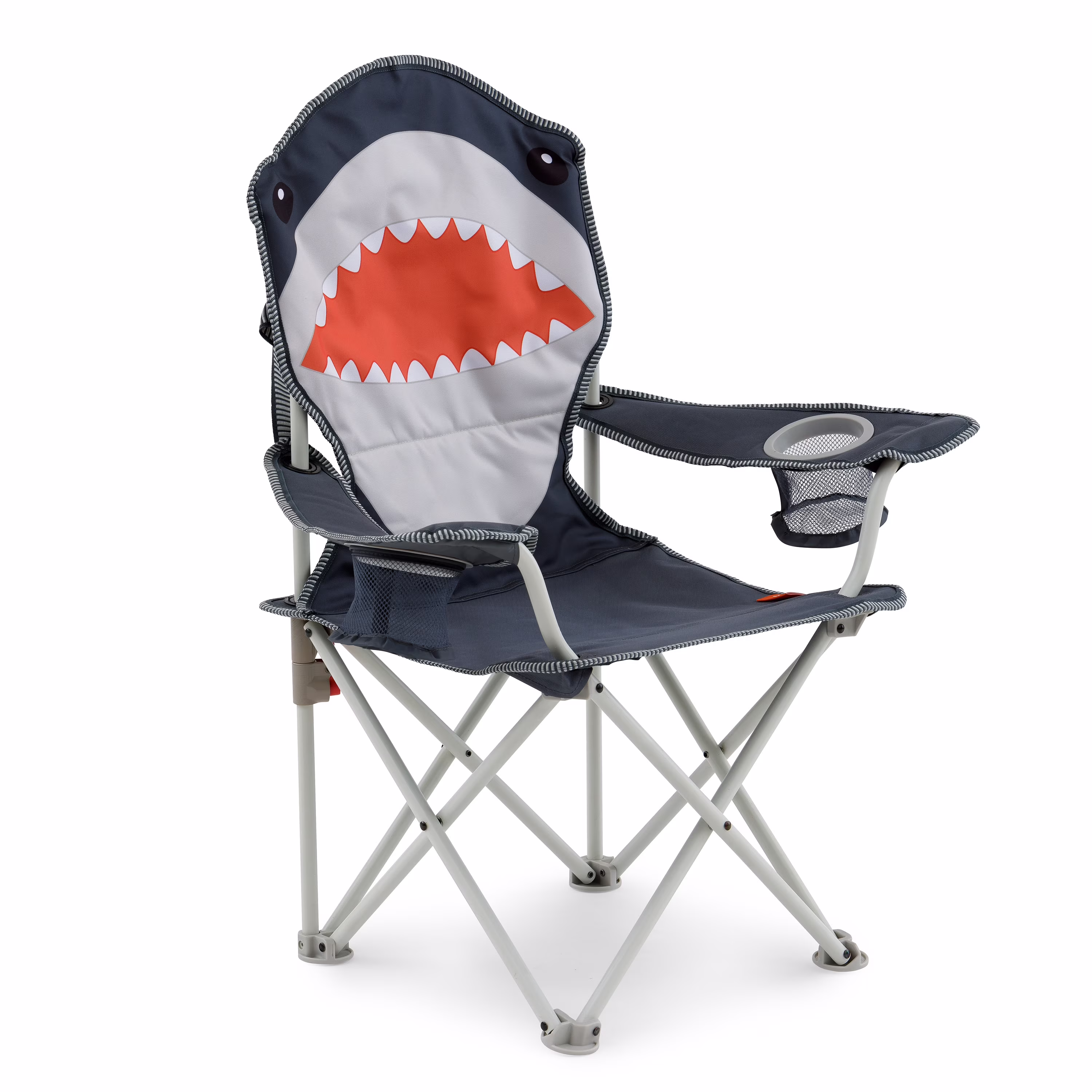 Firefly! Outdoor Gear Finn the Shark Kid's Camping Chair - Navy, Orange, Gray Color