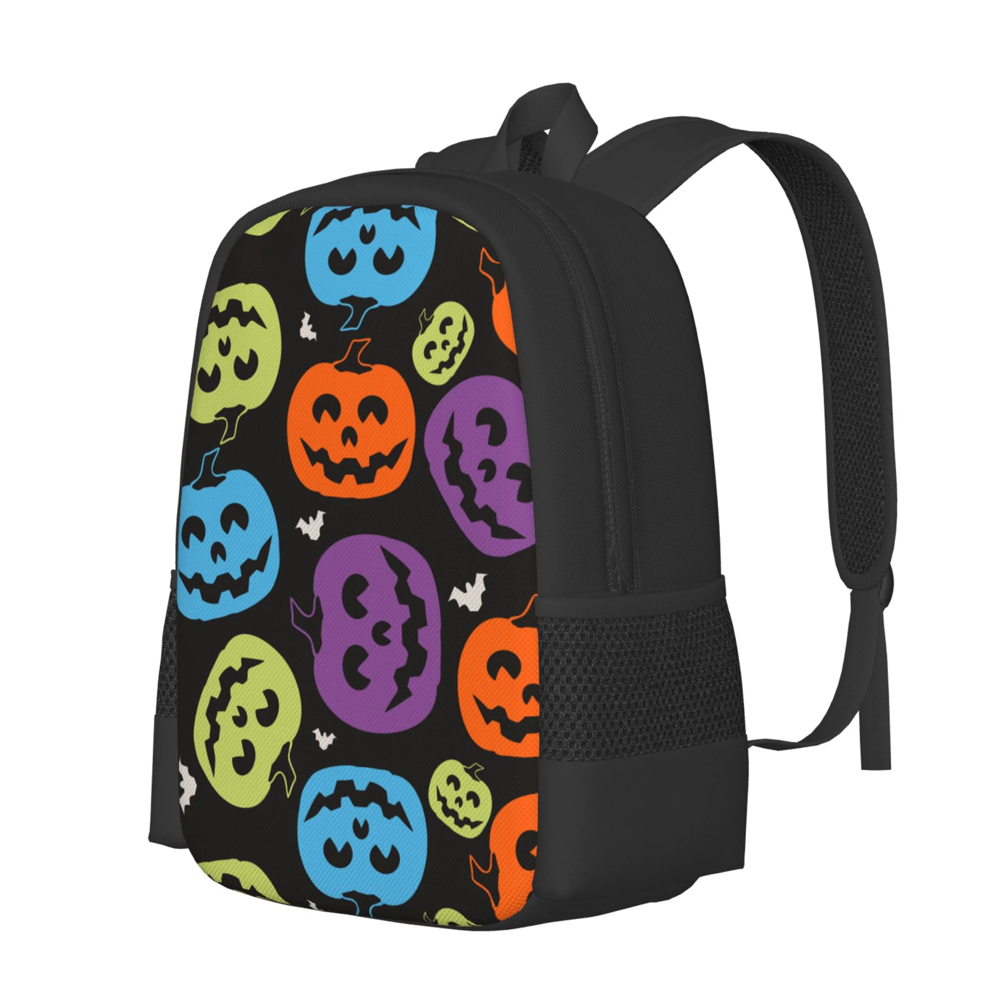 DouZhe Lightweight Backpack, Horror Halloween Pumpkin Monster Prints Travel Outdoor Hiking Bag School Bookbag Casual Daypack Backpacks for Women Men