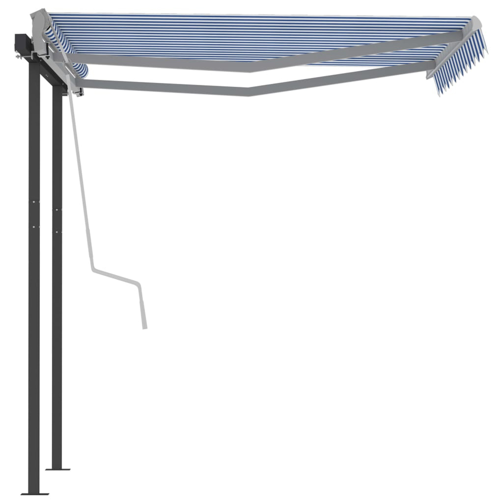 Manual Retractable Awning with Posts 118.1