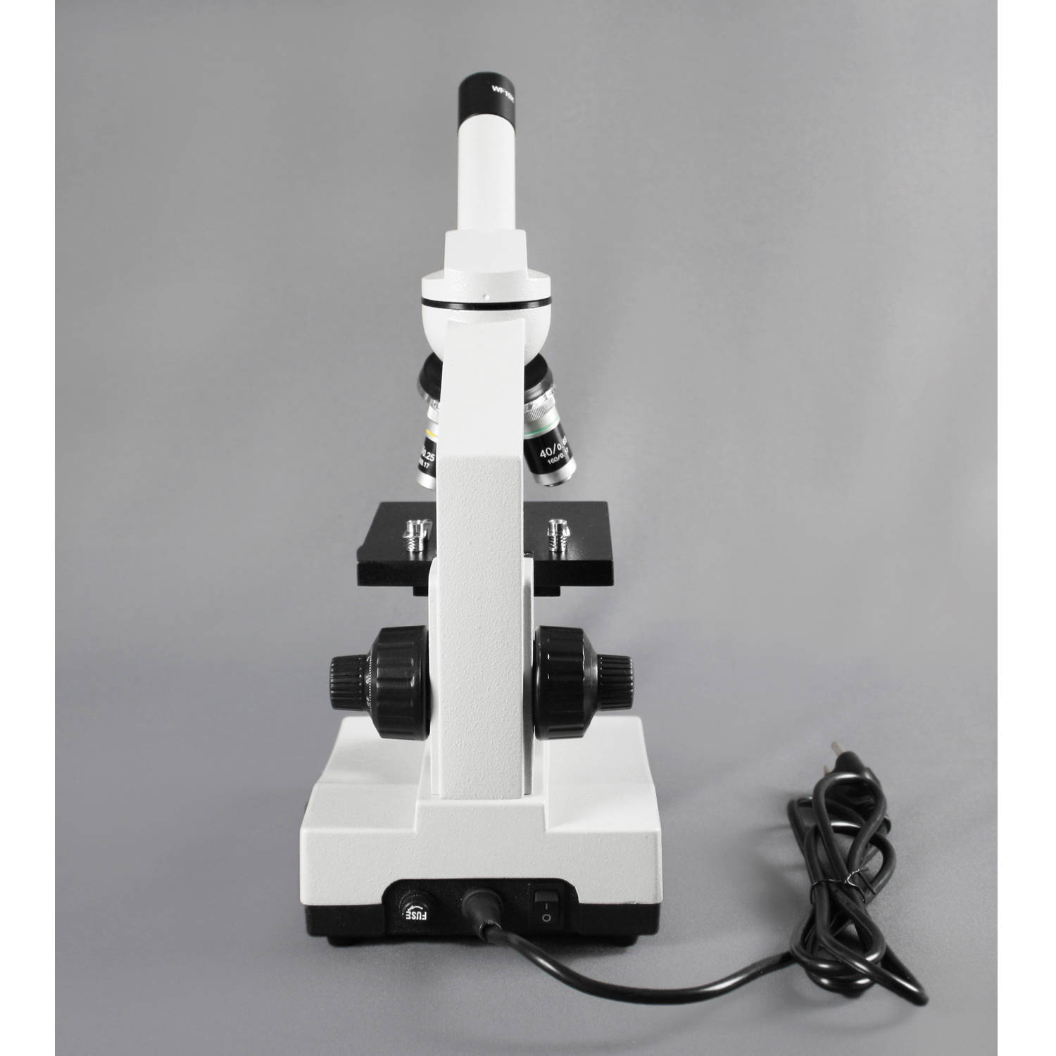 WALTER PRODUCTS 3000F-LED Biological Microscope, 3000F Series, Monocular View Head, Coaxial Coarse and Fine Focusing, LED Illumination