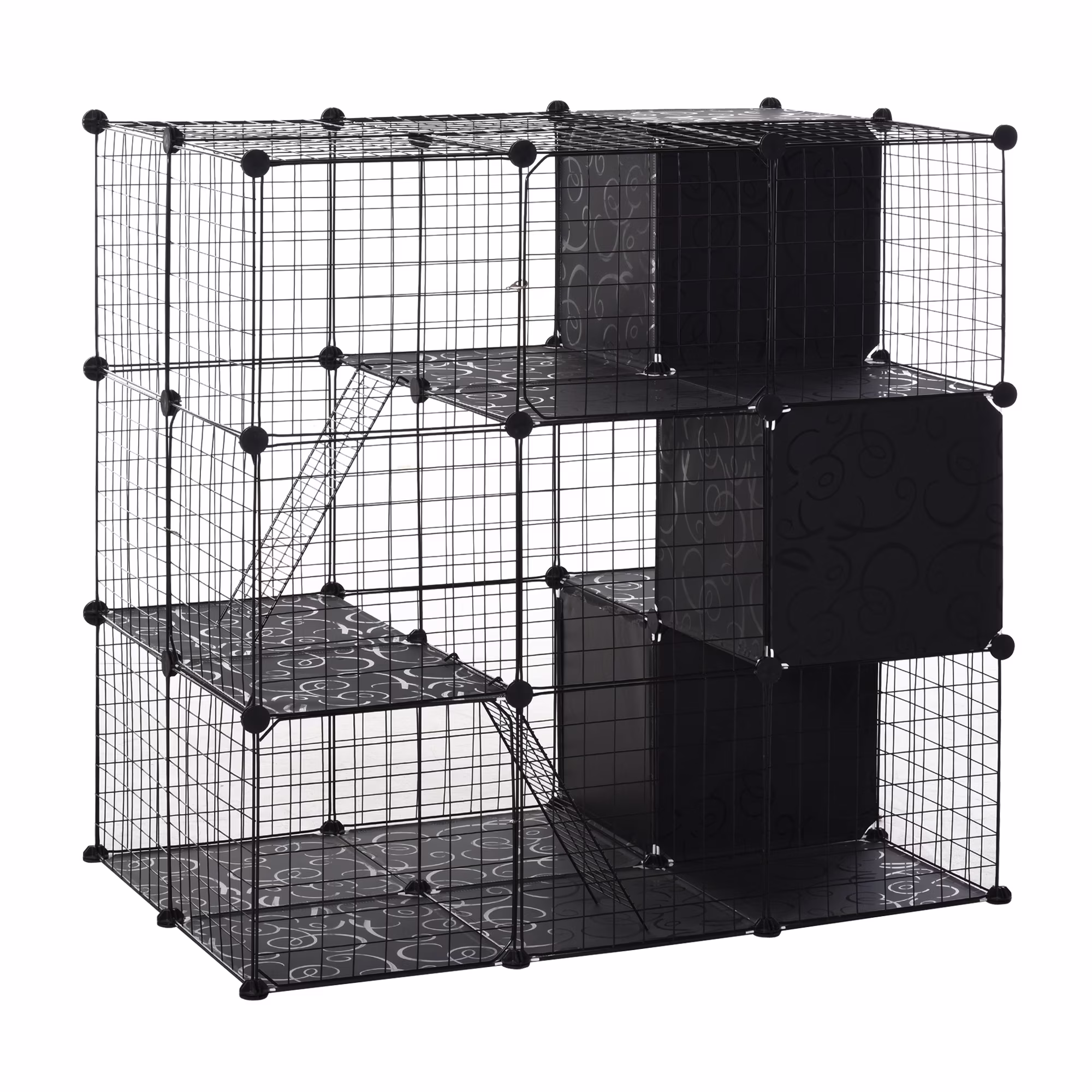 PawHut Pet Playpen Small Animal Cage 56 Panels for Rabbit, Guinea Pig