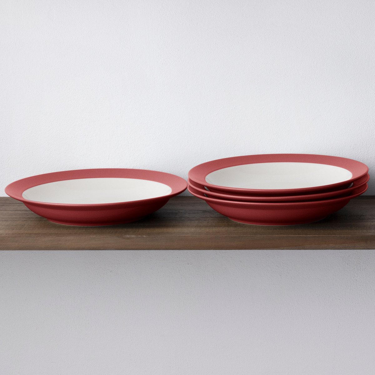 Noritake Colorwave Raspberry Set of 4 Large Pasta Bowls