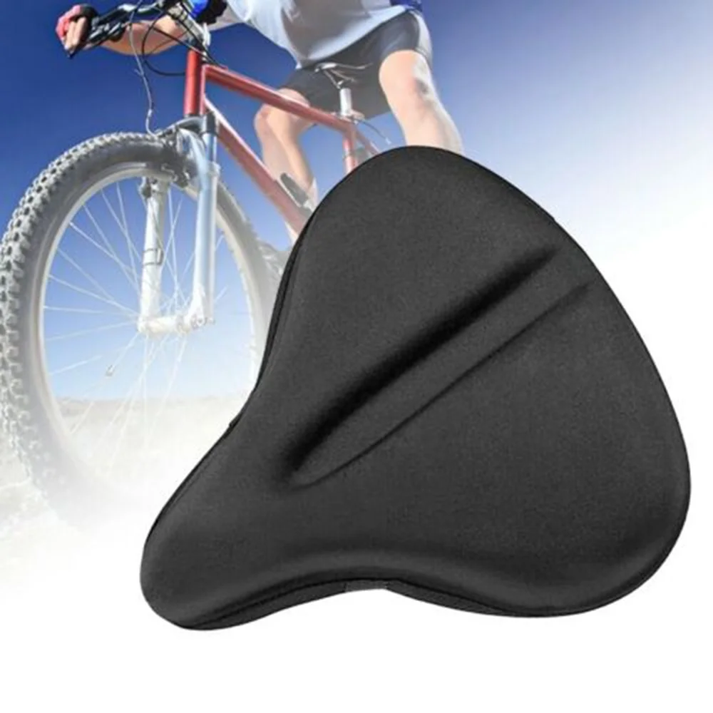 Silicone Bike Seat Cushion Cover for Large Wide Bike Saddle Pad