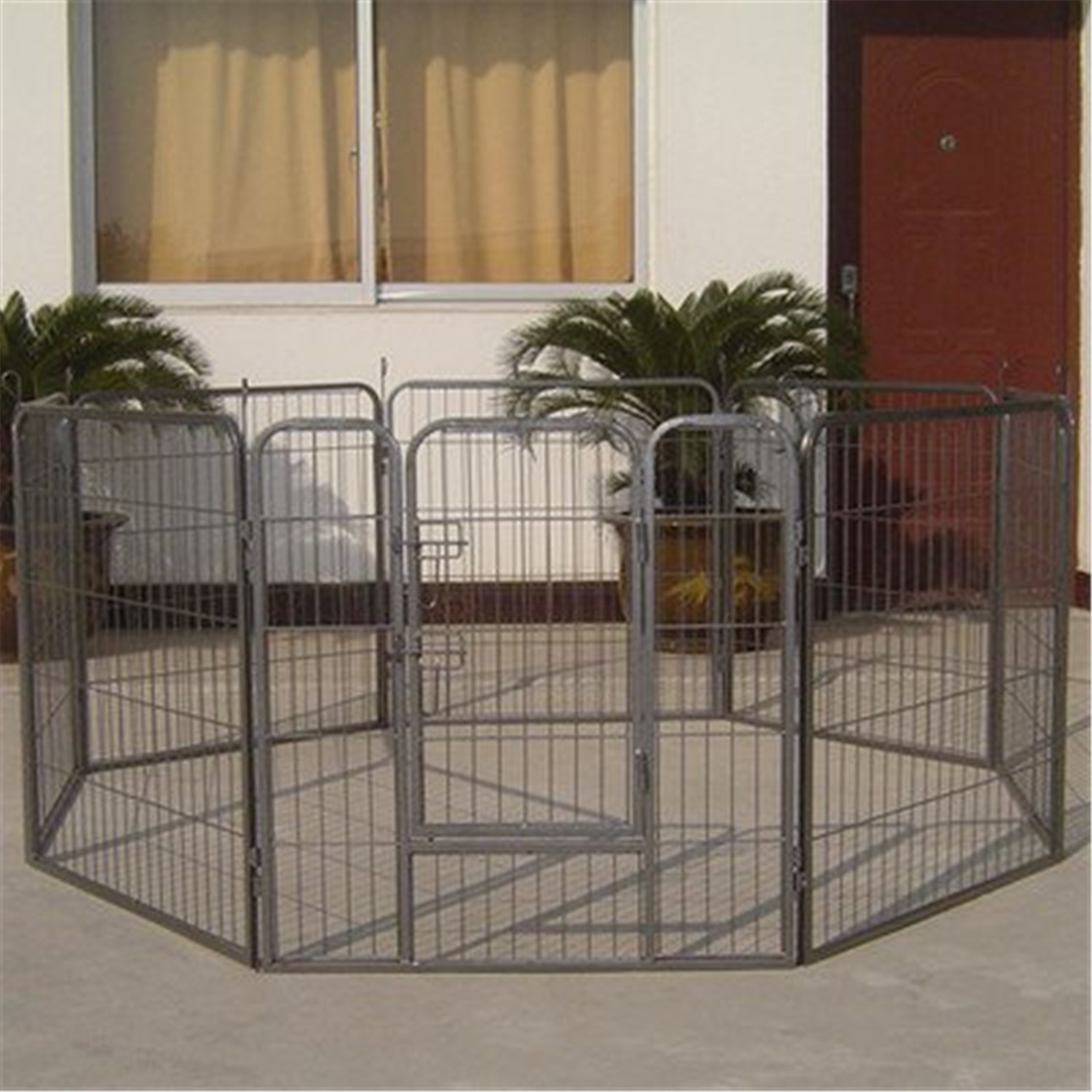 HomeStock Retro Renaissance - Heavy Duty Metal Tube Pen Pet Dog Exercise And Training Playpen - 48