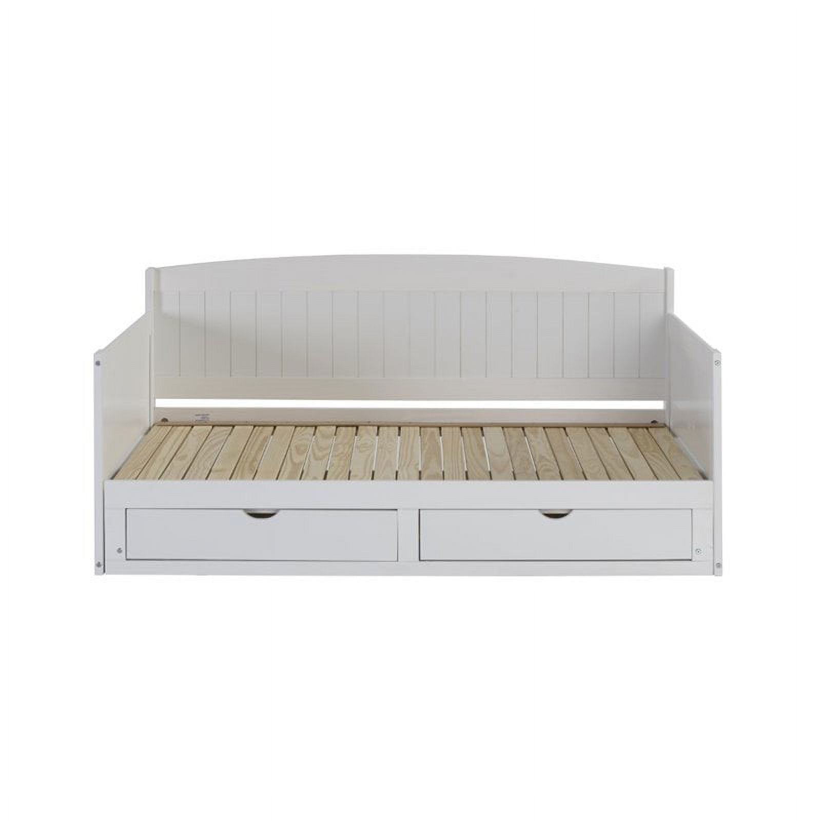 Roseberry Kids Transitional Wood Daybed with King Conversion in White