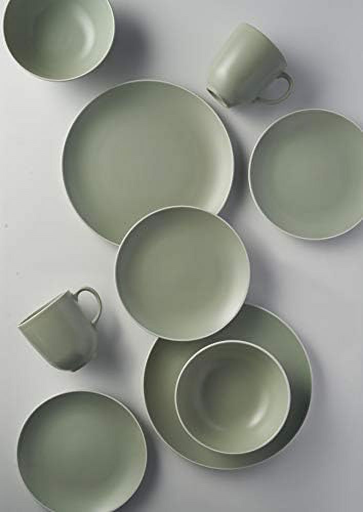 Classic Collection Green 12 Piece Dinner Set, Stoneware