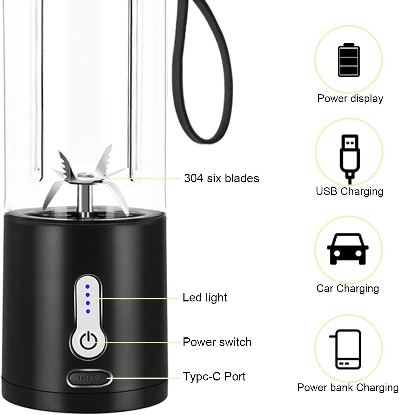 USB Rechargeable Blender - Portable - Blend Anywhere