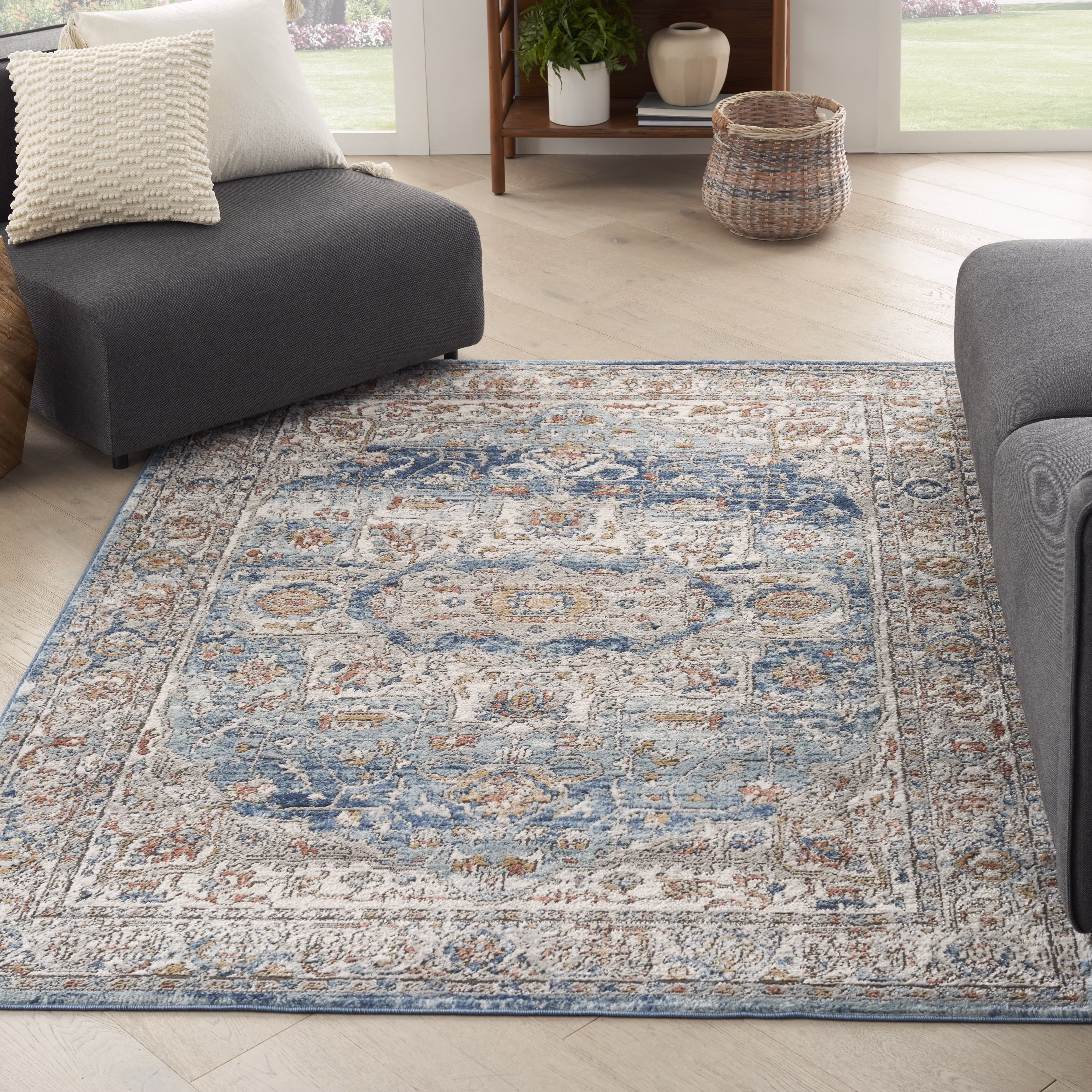 Nourison Concerto Persian Ivory Blue 5'3
