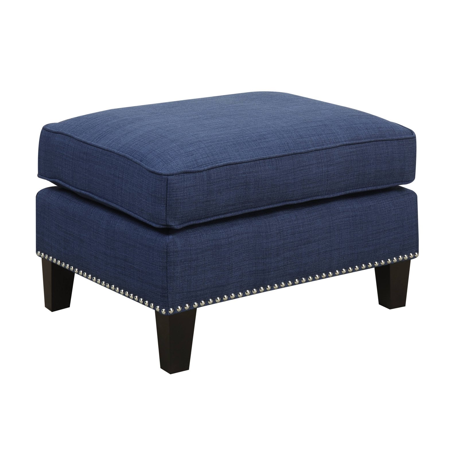 Picket House Furnishings Emery Ottoman in Blue