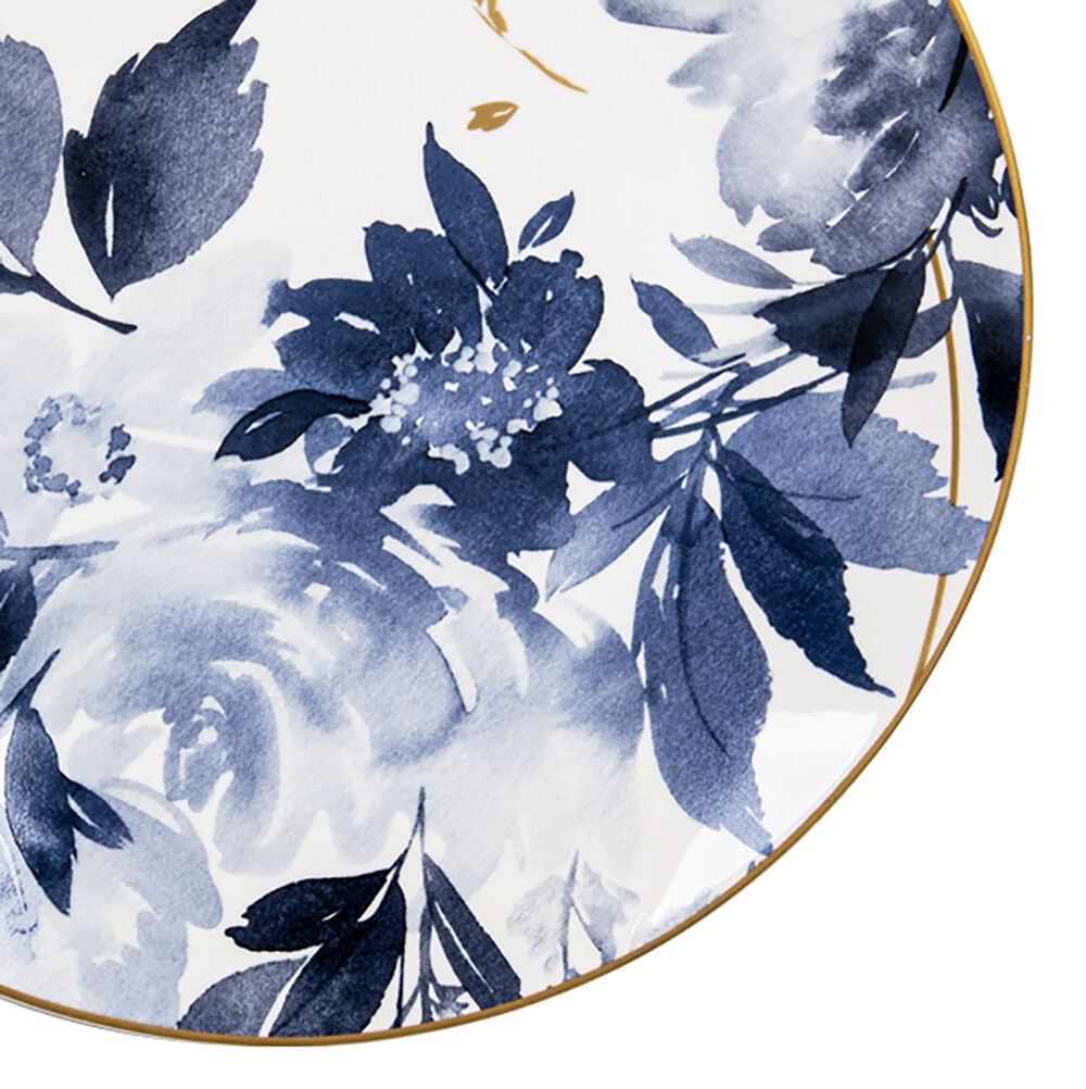 Mizuki Bone China Dessert Plate Set of 4, Bone China Dessert Plate Set