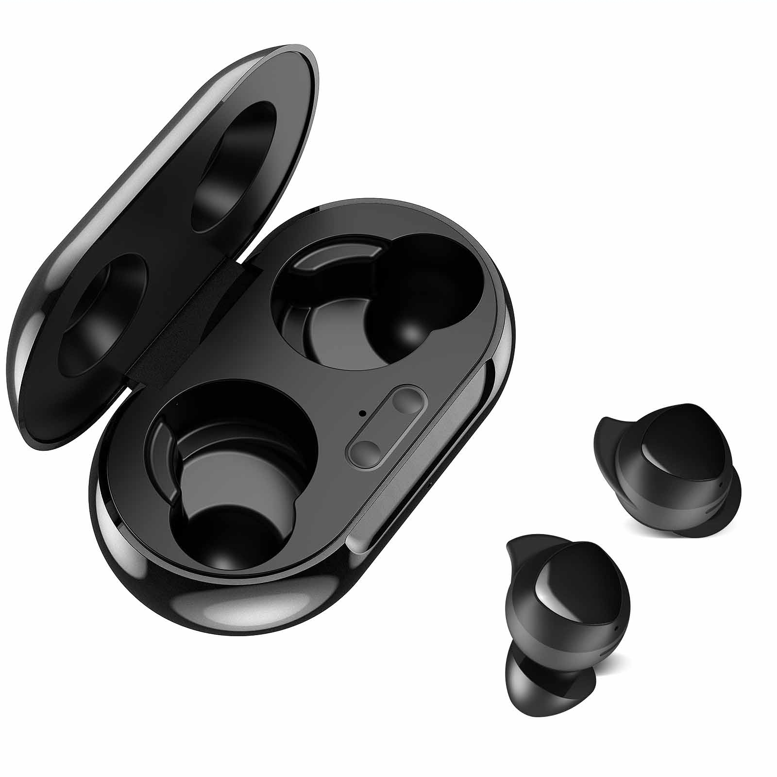 UrbanX Street Buds Plus True Bluetooth Wireless Earbuds For Panasonic Eluga Z1 Pro With Active Noise Cancelling (Charging Case Included) Black