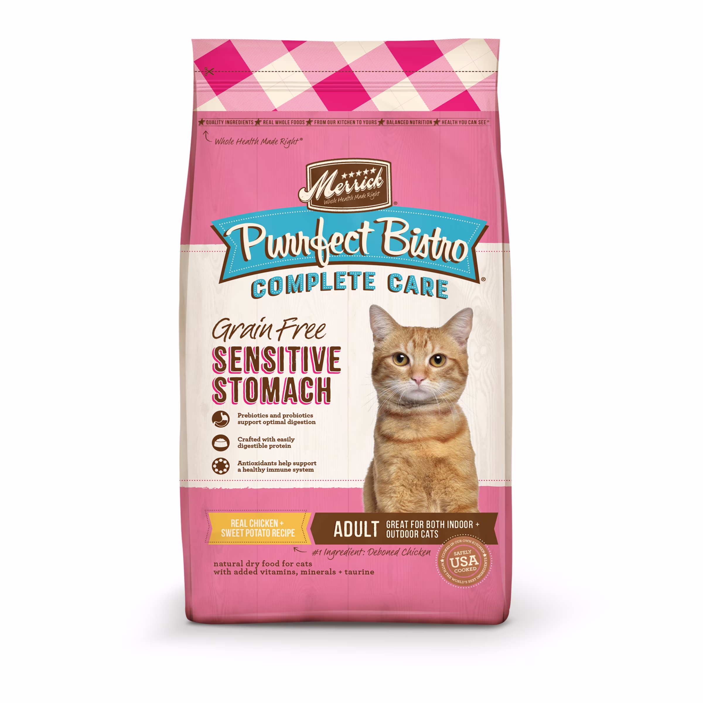 Merrick Purrfect Bistro Chicken & Sweet Potato Dry Cat Food, 12 lb Bag