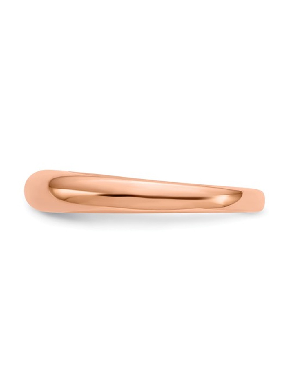 Ladies 14K Rose Pink Gold 3mm Polished Wedding Band Ring