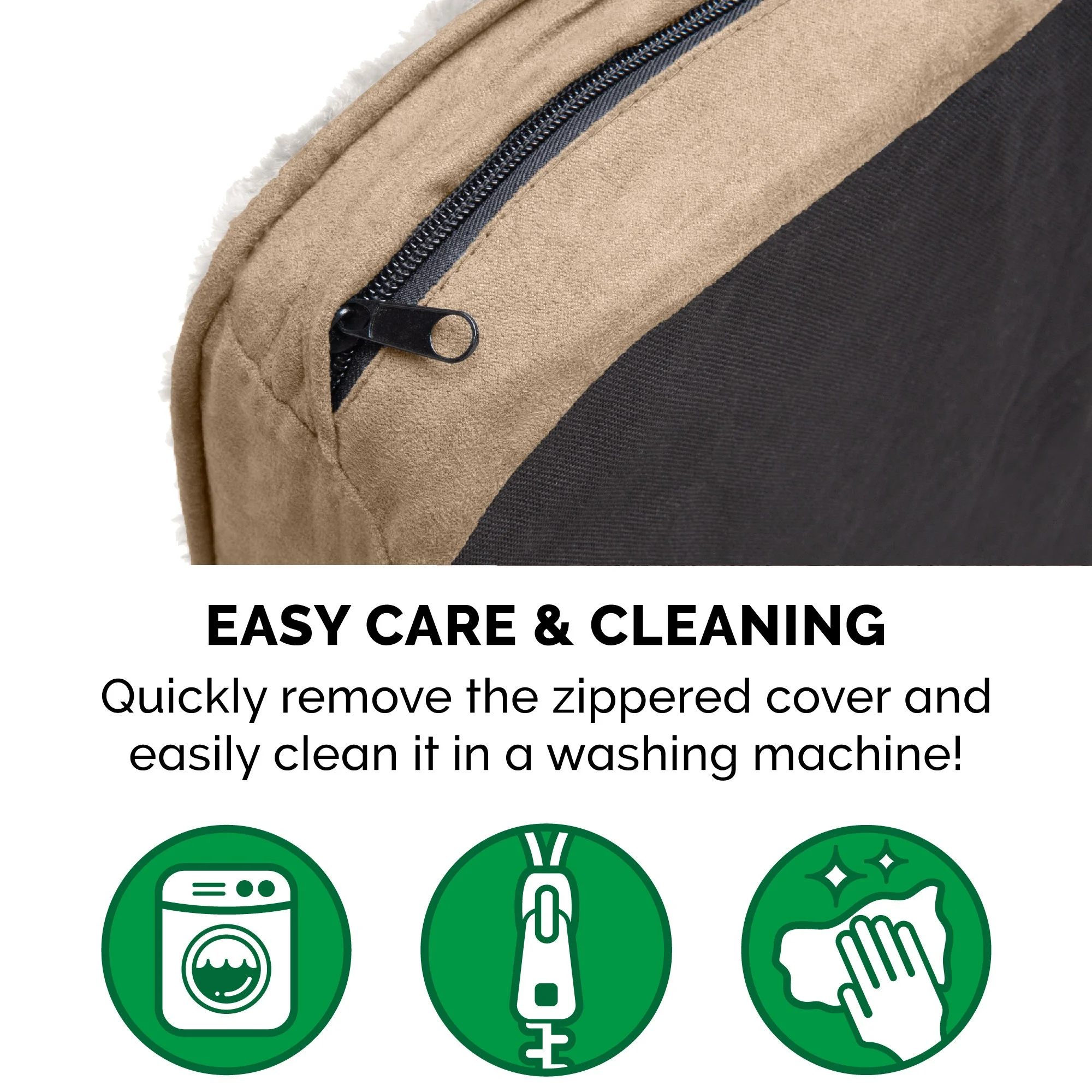 FurHaven Pet Products Ultra Plush Pillow Deluxe Mattress Pet Bed for Dogs & Cats - Cream, Large