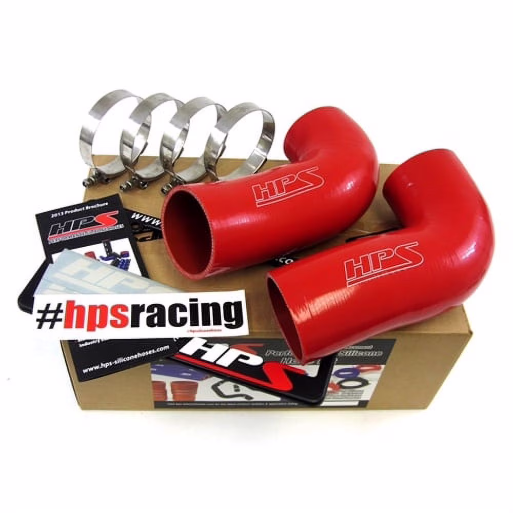 HPS Silicone Post MAF Dual Air Intake Tubes Kit Red 5.0L V8 for BMW 98-03 M5 E39