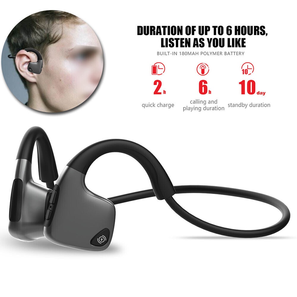 Bone Conduction Wireless Headphones Bluetooth 5.0 Earphones Running Open-Ear New