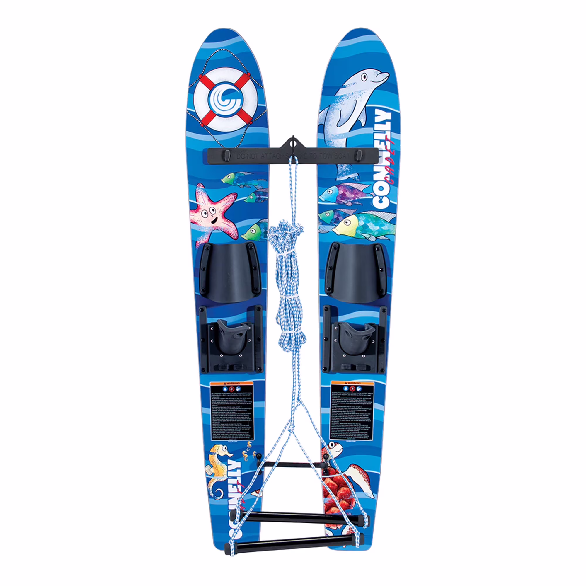 Connelly 2021 Cadet Water Ski Trainer with Rope and Stabilizer Bar, Blue