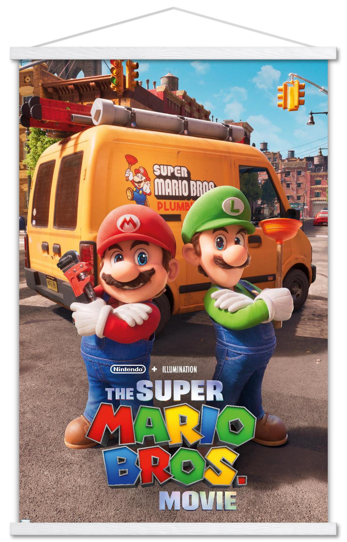 The Super Mario Bros. Movie - Brooklyn Key Art Wall Poster with Magnetic Frame, 22.375