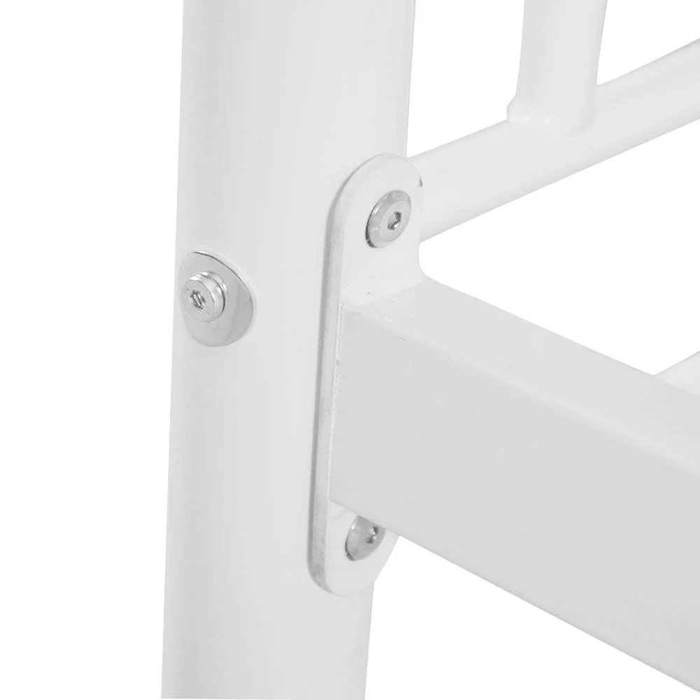 UBesGoo Twin over Twin Metal Bed,Metal Bunk Bed Frame with Ladders,White