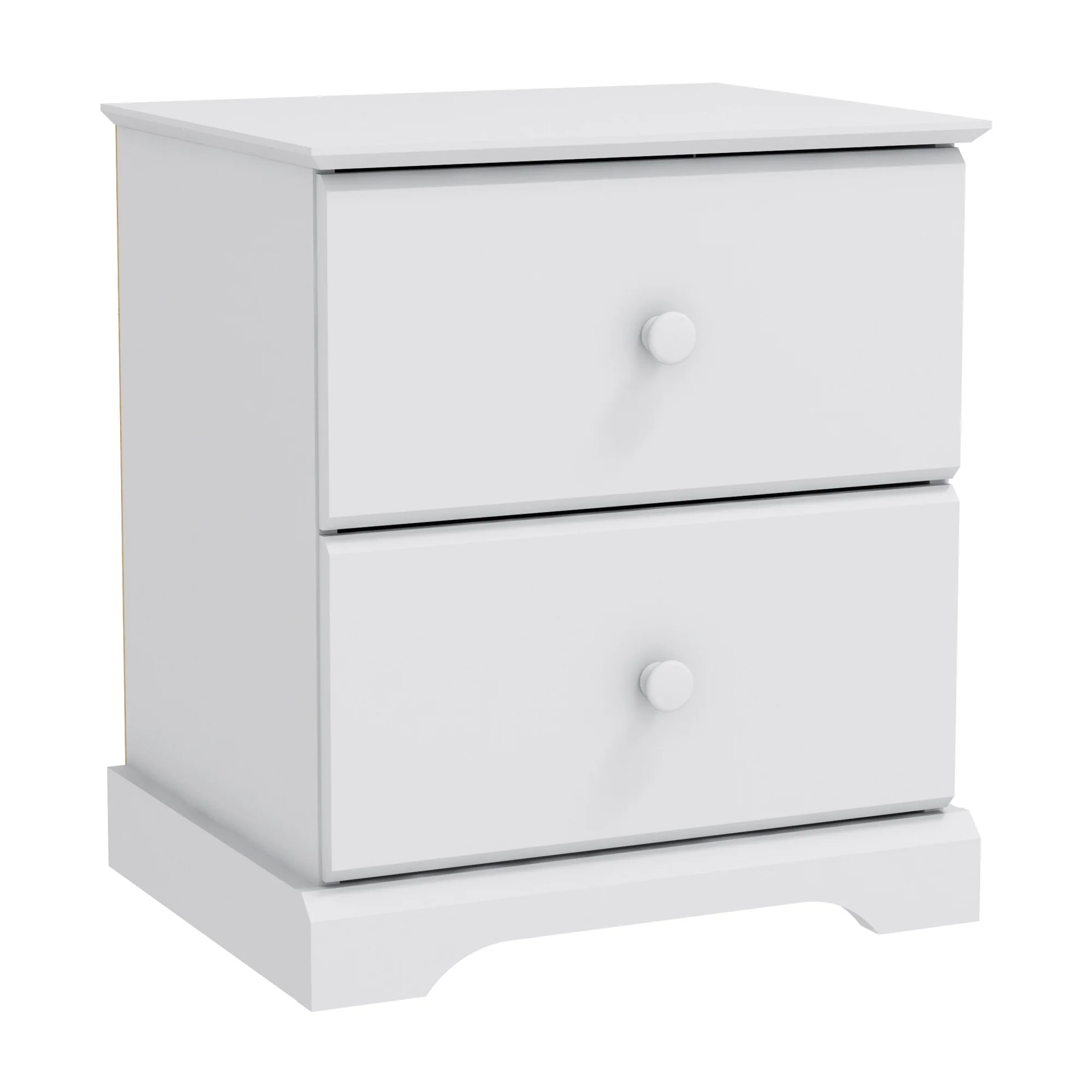 Hillsdale Campbell Wood 2-Drawer Kids Nightstand, White