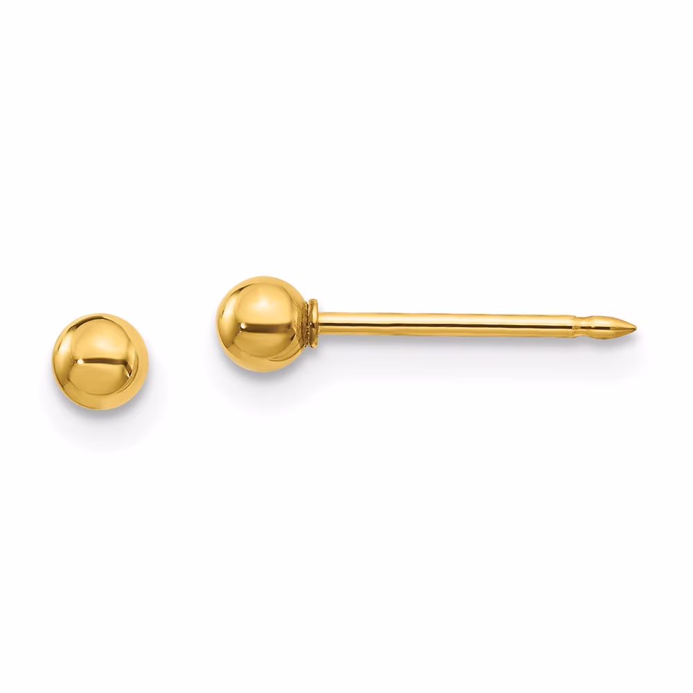 Inverness 18k 3mm Ball Post Earrings Q242E