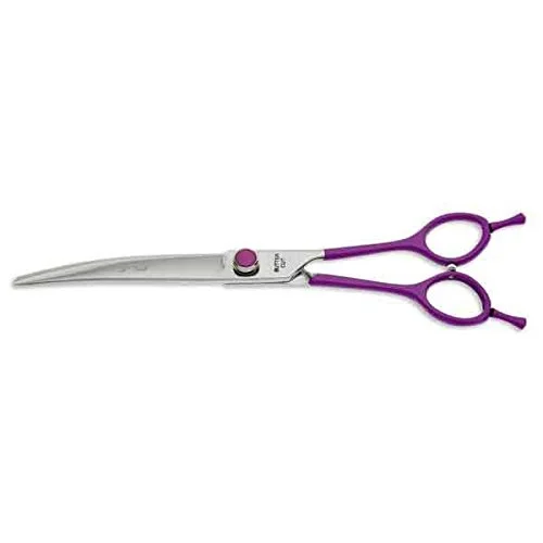 Gator Gear Professional Quality Dog Grooming Shears Adjustable Reversible Purple(7.5 Inch Curved)