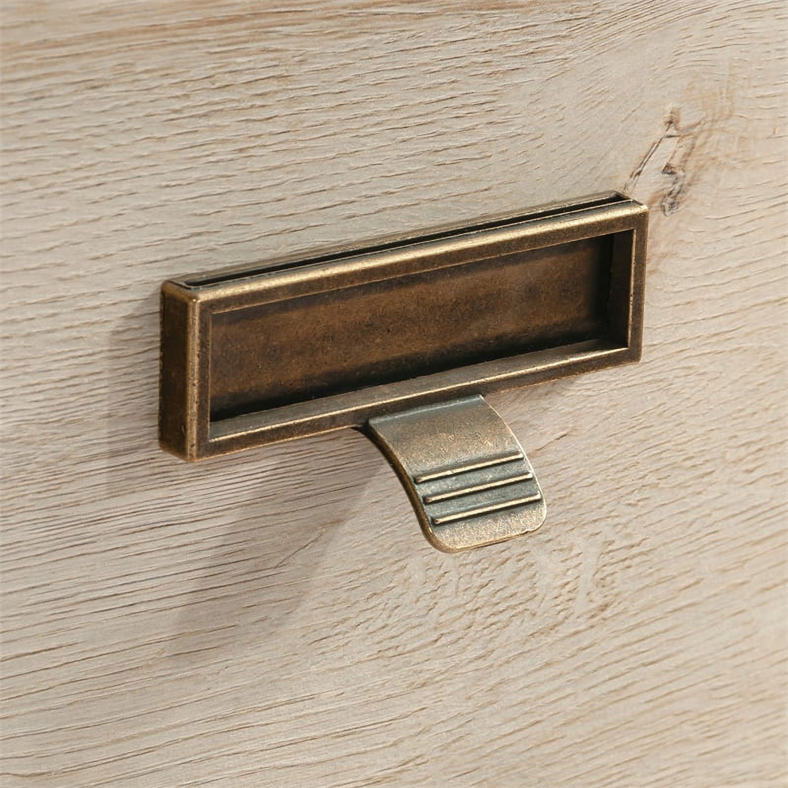 Sauder Trestle 4-Drawer Bedroom Dresser in Chalked Dressernut, Chalked Chestnut Finish