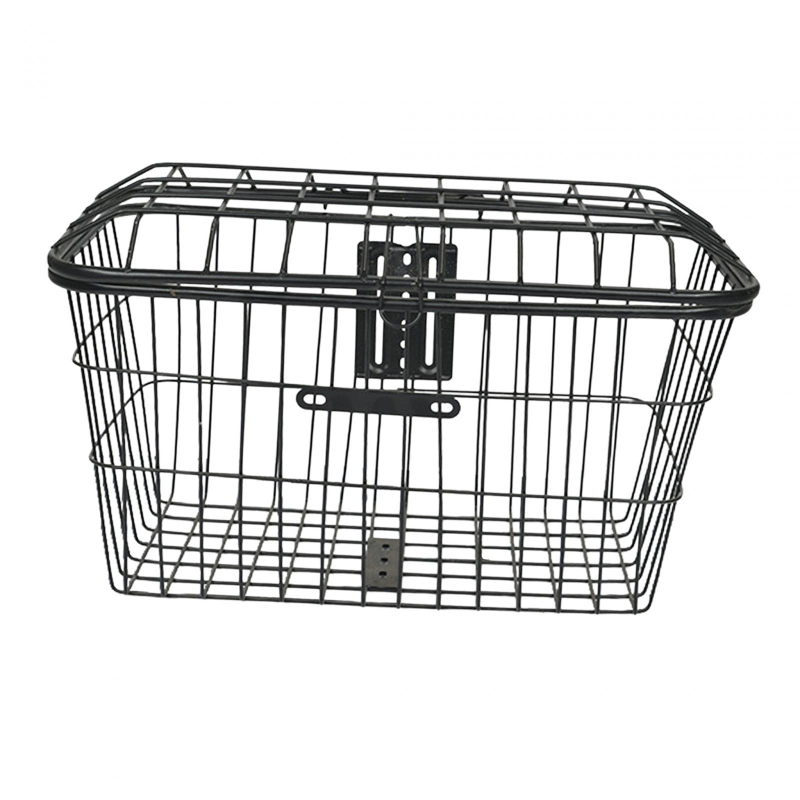 Tnarru Bike Storage Basket Cargo Basket Metal Wire Anti Rust Coating Small Pet Carrier Universal for Adult Women Men Sturdy