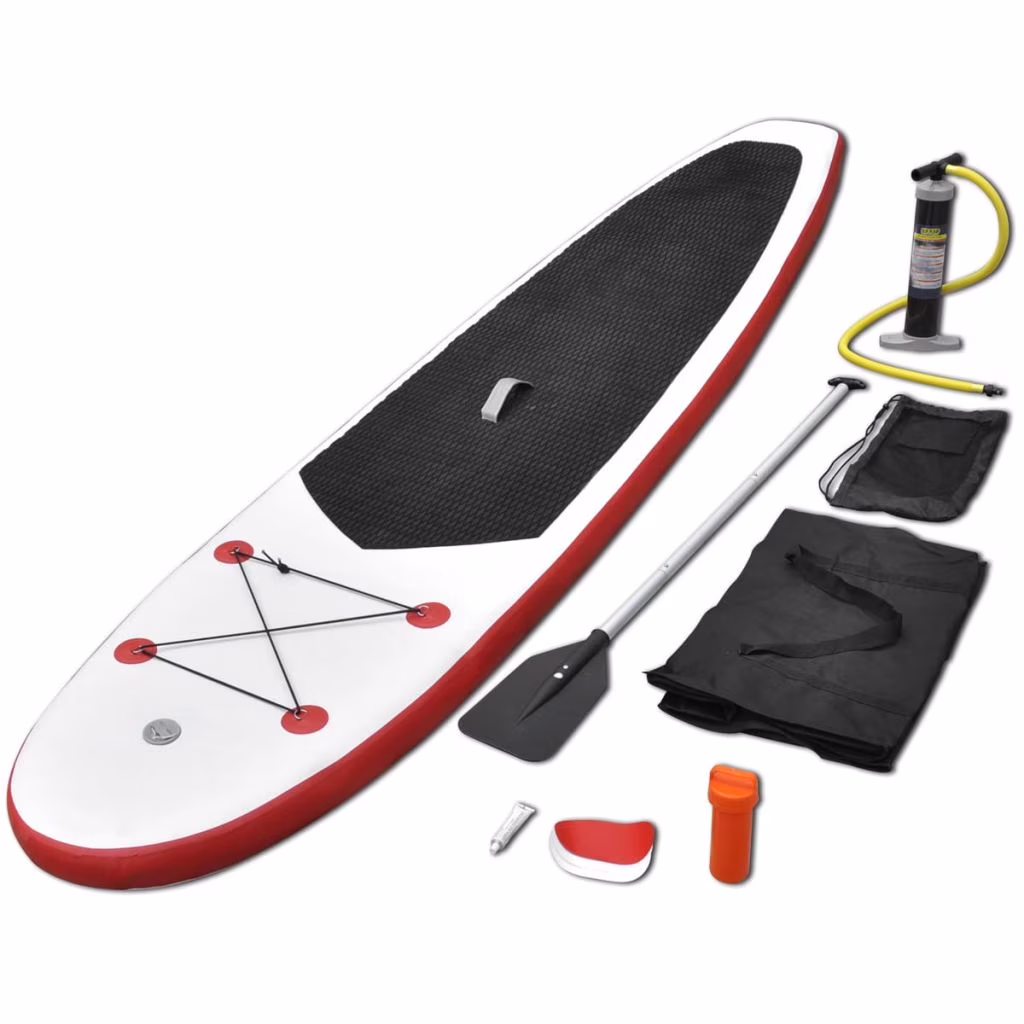 Anself Inflatable Paddle Board Set Beach Surfing Board with Oar, Fin, Hand Pump, Repair Kit and Carrying Bag Surfboard for Adults