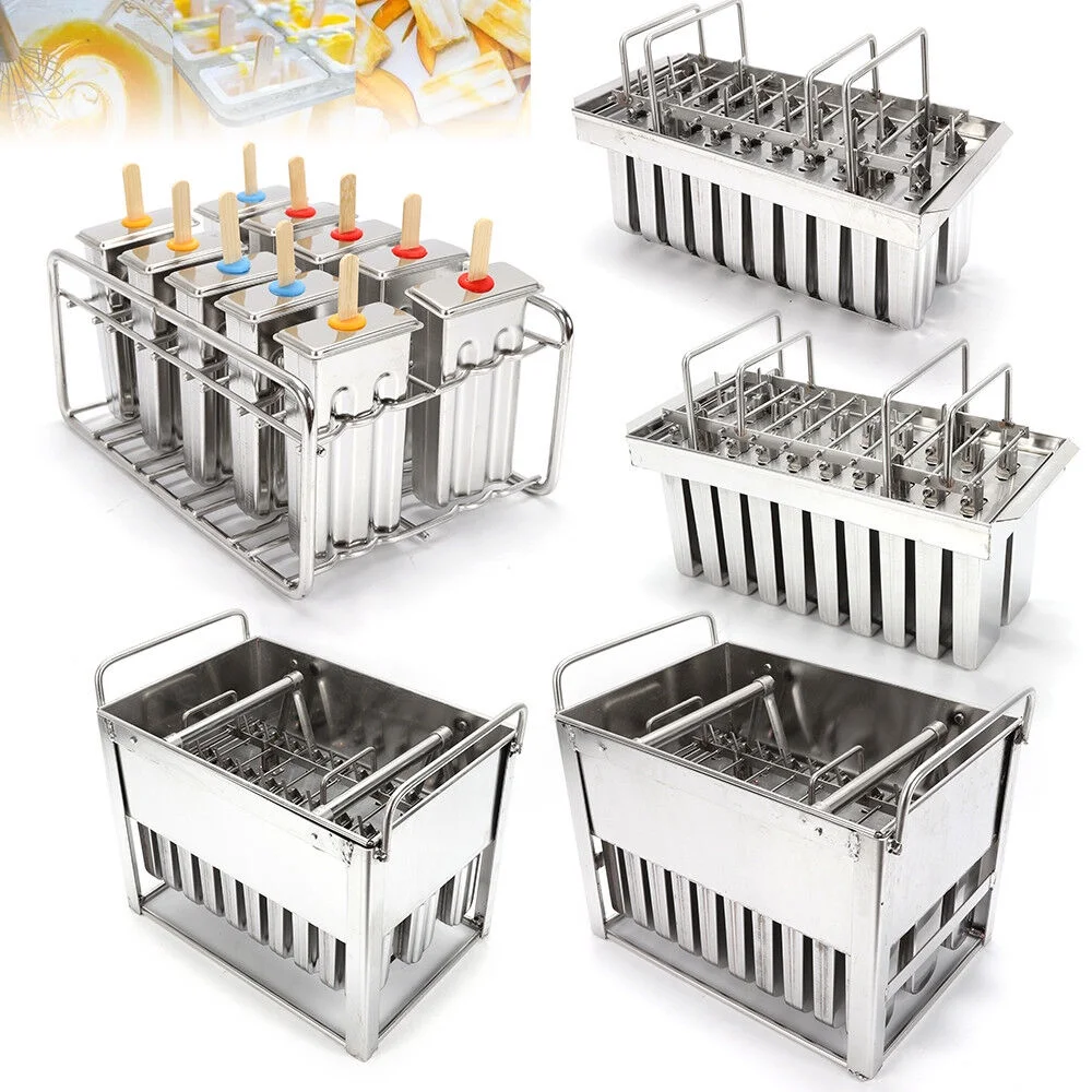 10/20/30Pcs Stainless Steel Ice Cream Sticks Mold Ice Popsicle Mold Pop Holder
