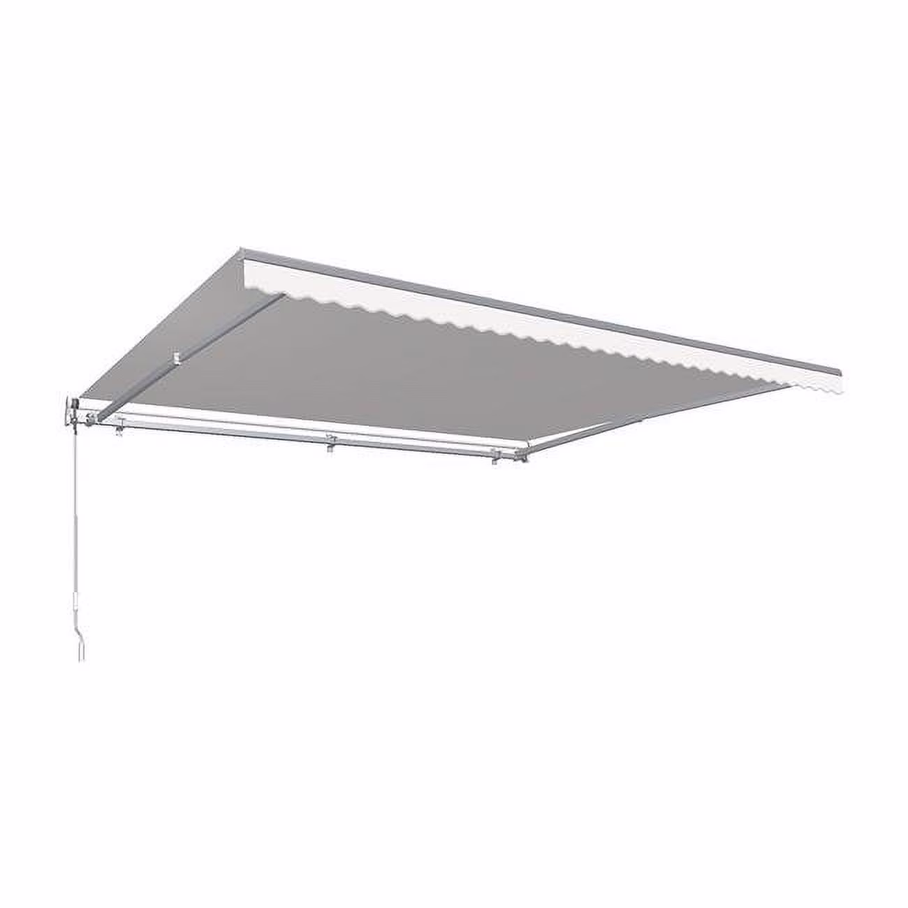 Awntech MTL20-US-W 20 ft. Maui Left Motor with Remote Retractable Awning, Off White - 120 in.