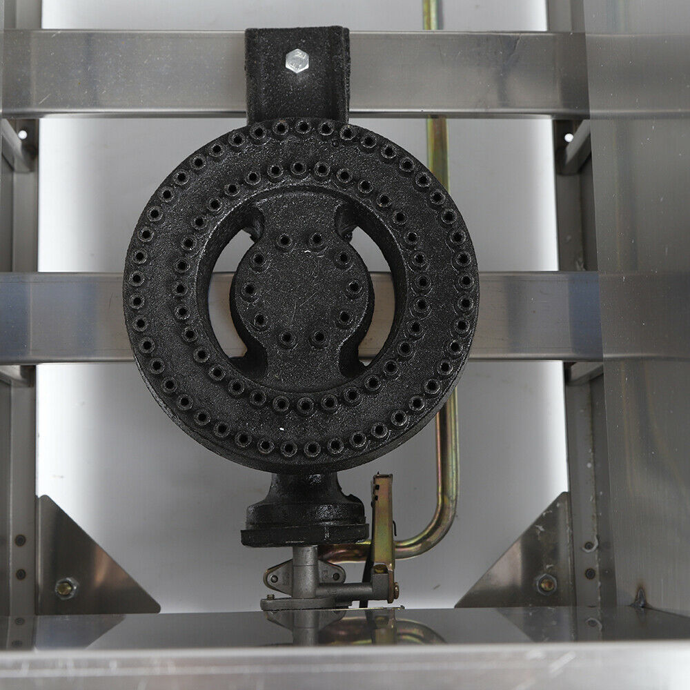 ANQIDI 10L Commercial Gas Fryer Desktop Stainless Steel Fryer with Deep Basket + Lid