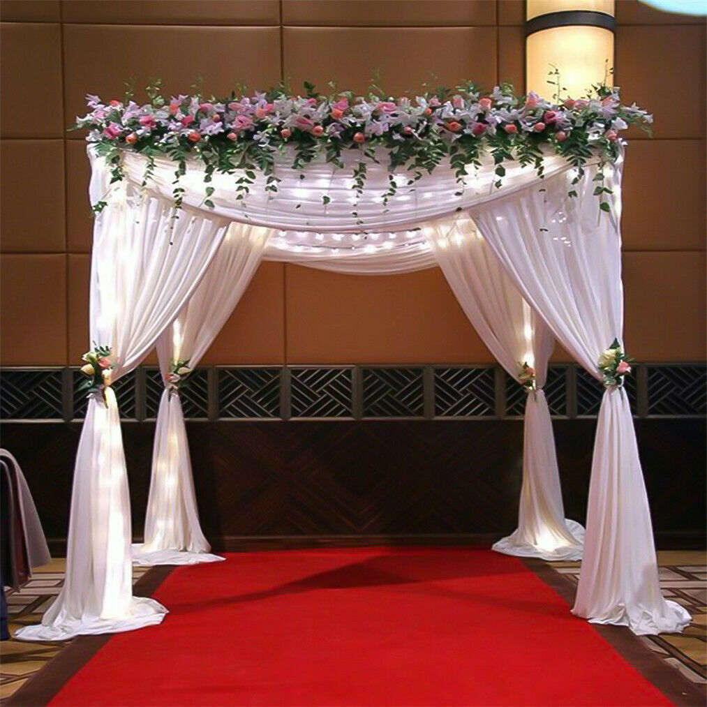 vivStruct 4 Post 10FTx10FT Adjustable Party Wedding Backdrop Stand Canopy Tent Chuppah (No Drape) Quick Set Up Without Tools for Wedding&Party&Event&Photography&Show&Display