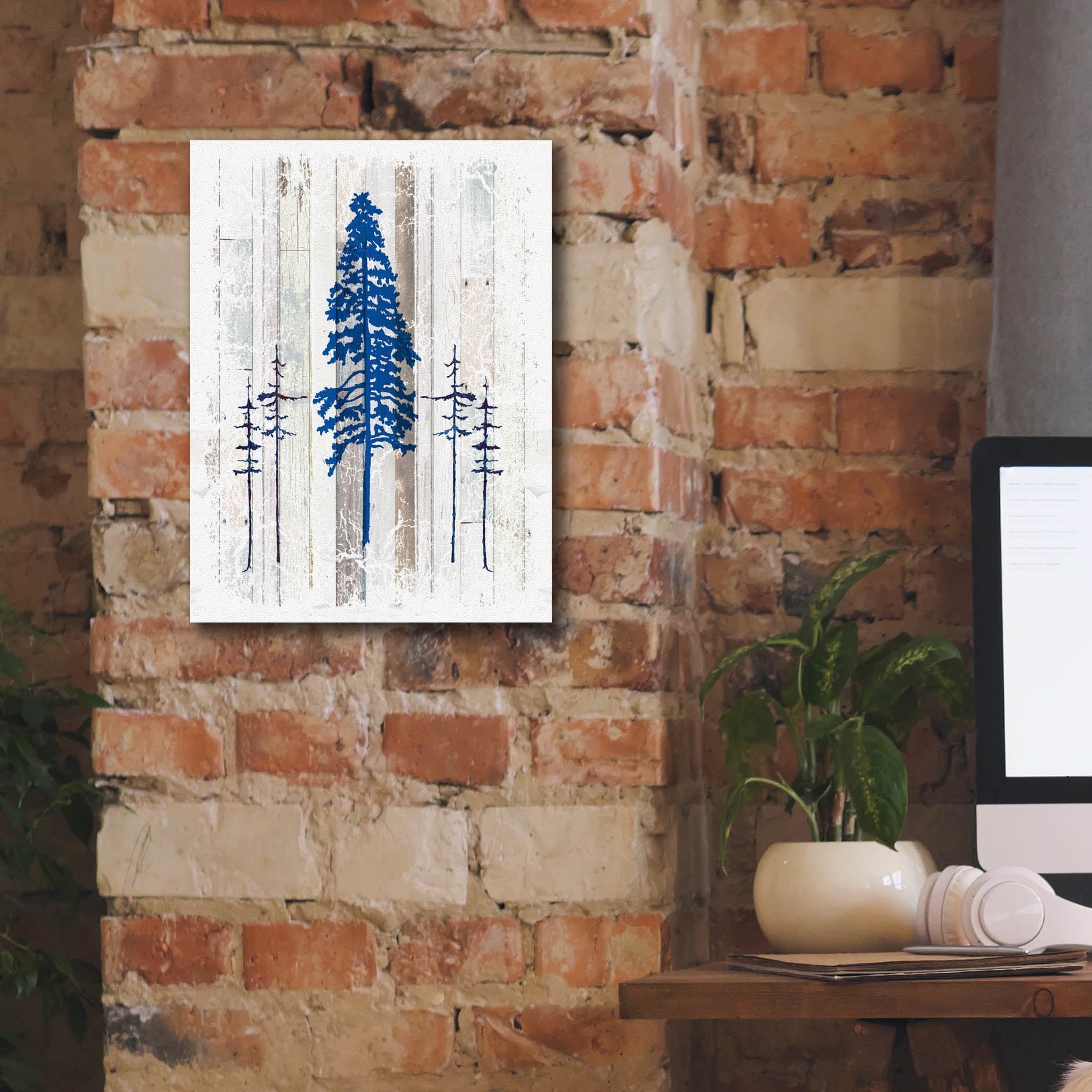 Epic Graffiti 'The Blue Moose - Lodge Pole Pine' by Lightbox Journal, Canvas Wall Art, 12