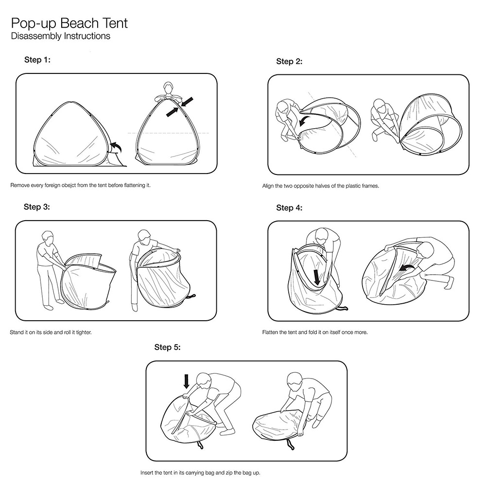 MYDENIMSKY 2-3 Person Beach Tent Pop Up Sun Shelter Tent Automatic Umbrella Fishing Camping