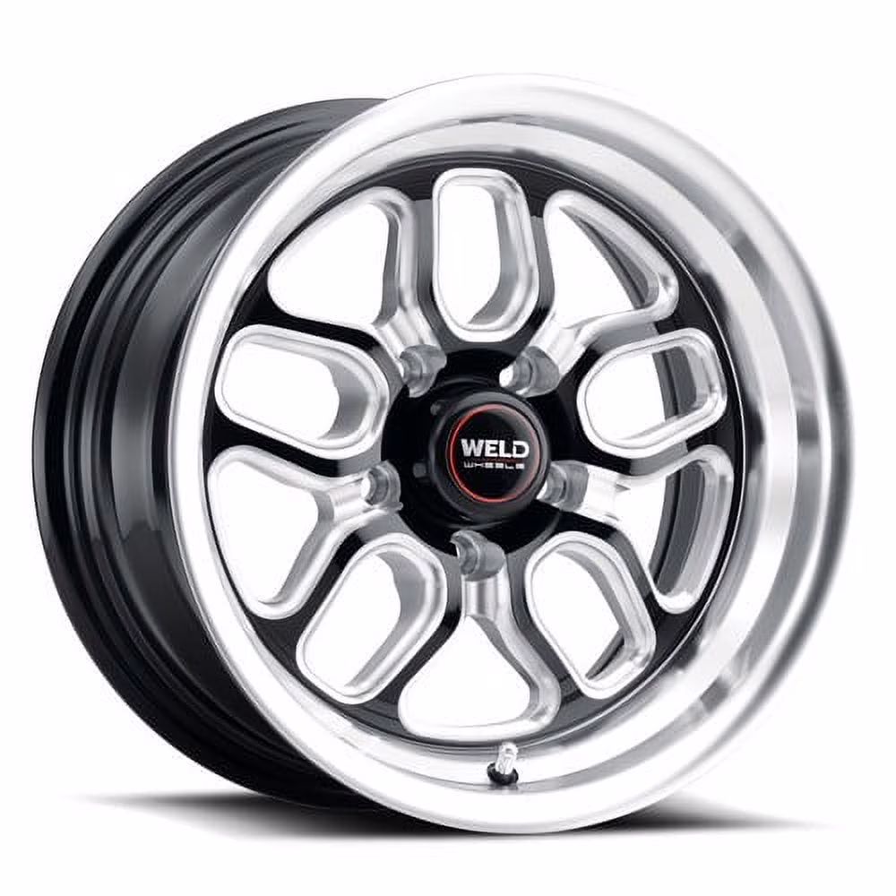 15x5 WELD Performance S107 Laguna Gloss Black and Milled Wheel 5x4.75 (19mm)