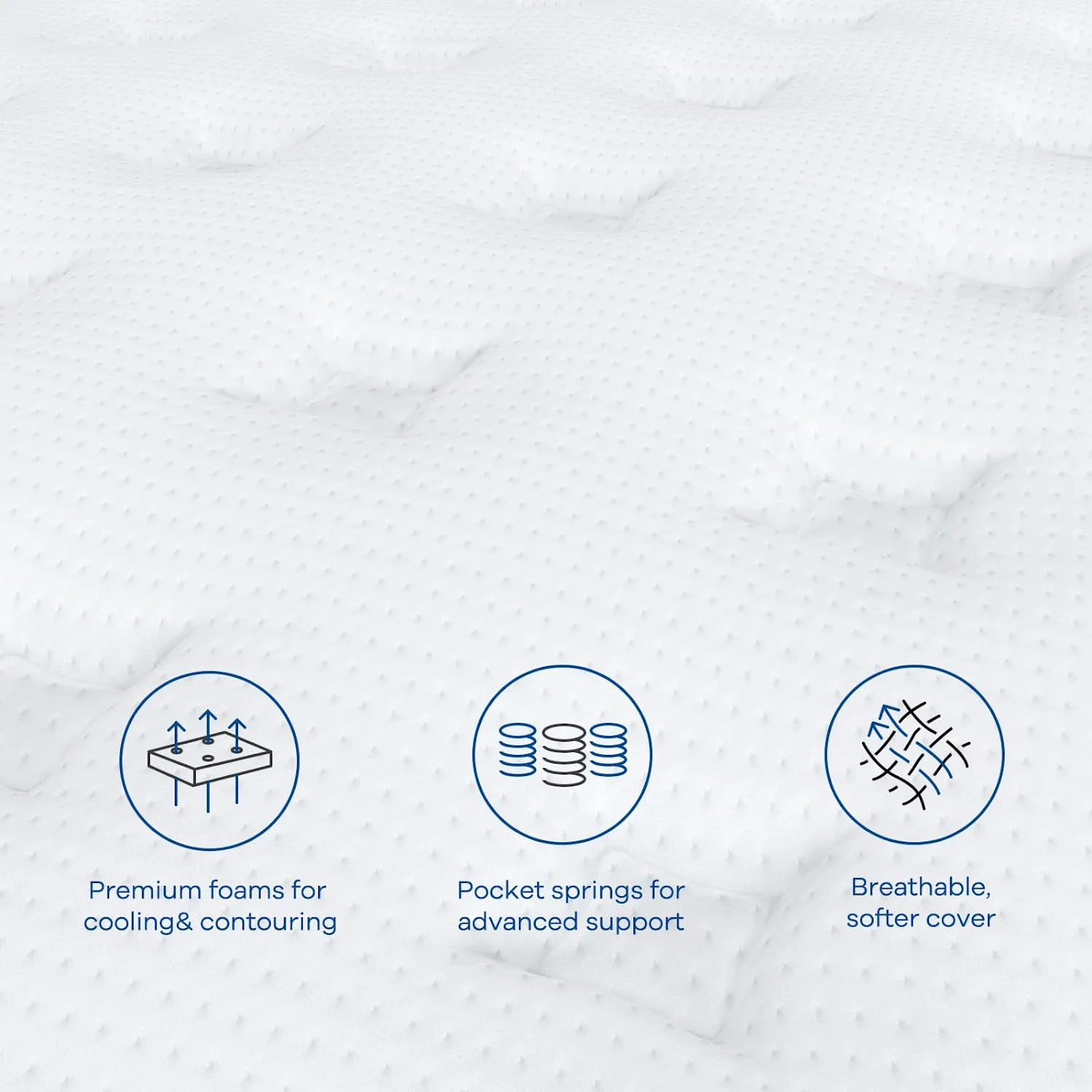 Coolvie Twin Mattress, 12 inch Hybrid Twin Mattress in a Box, with 3 Layer Premium Foam and Pocket Springs, Medium Firm Feel