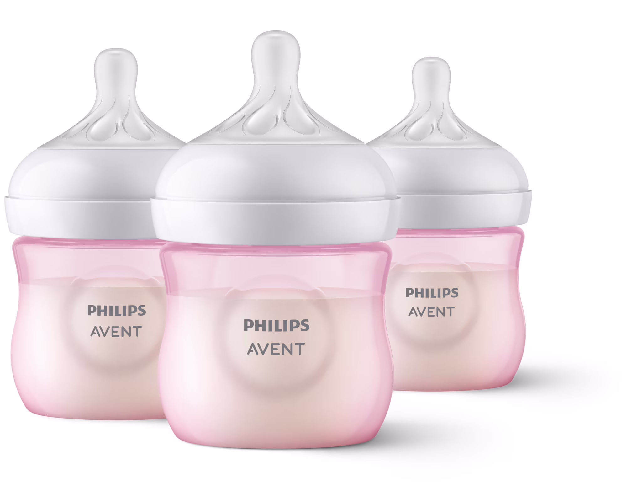 Philips Avent Natural Baby Bottle with Natural Response Nipple, Pink, 4oz,3pk, SCY900/13