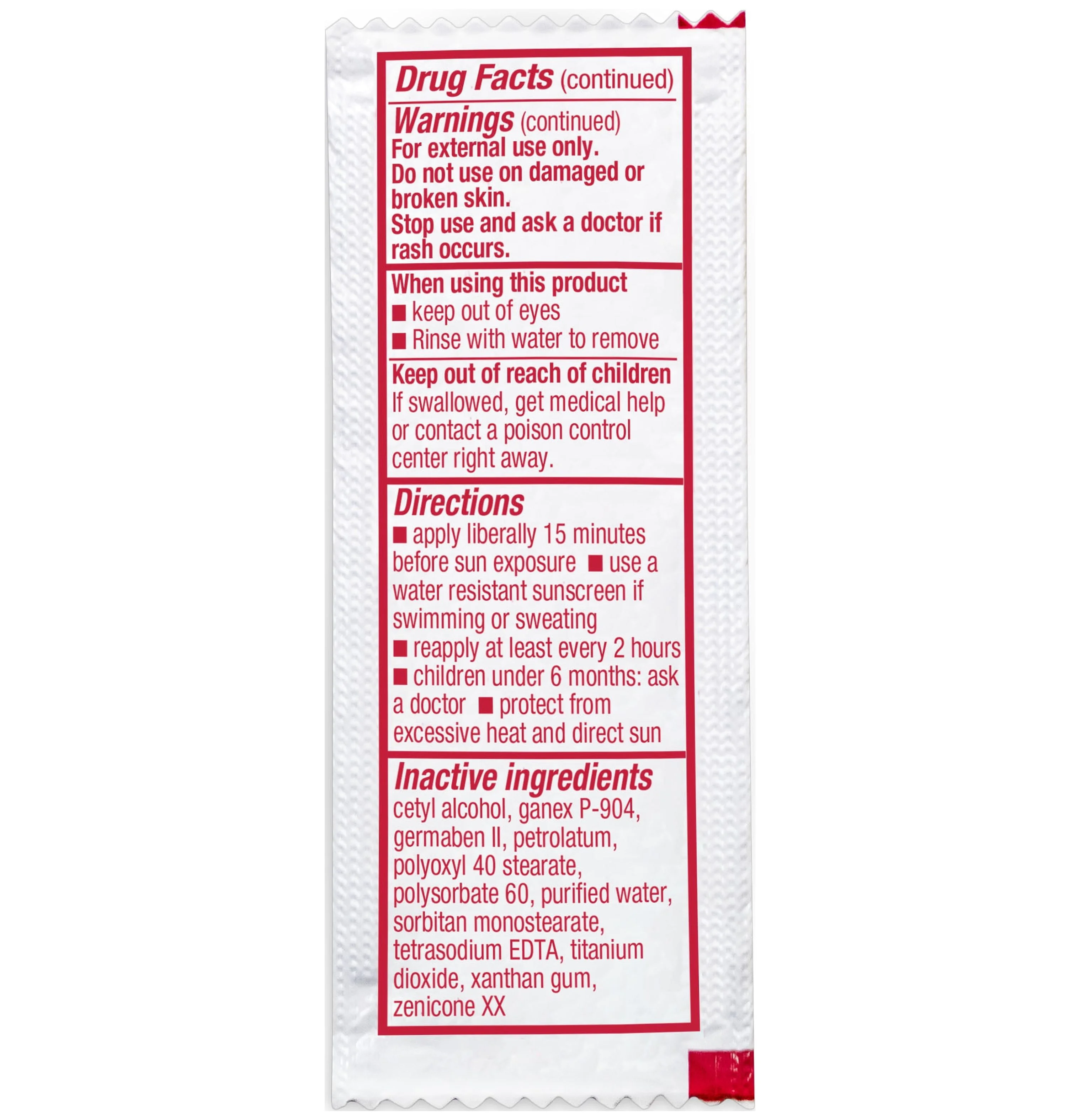 Safetec Sunscreen, 3.5 Gram Pouch (Bulk Package - 1000 Count) SPF 30