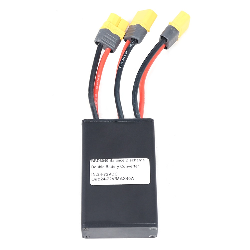 Anqidi E-Bike Dual Batteries Connection Adapter Switcher Module Increase Battery Capacity 40A Black XT60