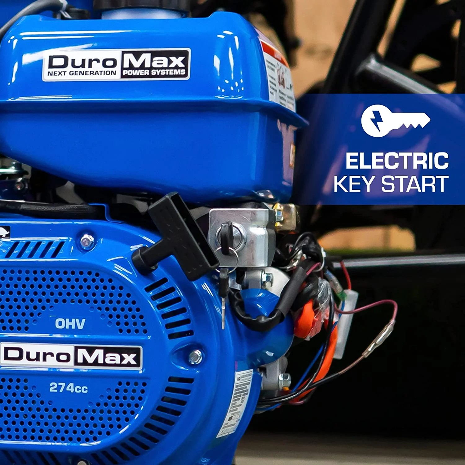 DuroMax XP9HPE 274cc 25mm Shaft Recoil Electric Start Gasoline Engine