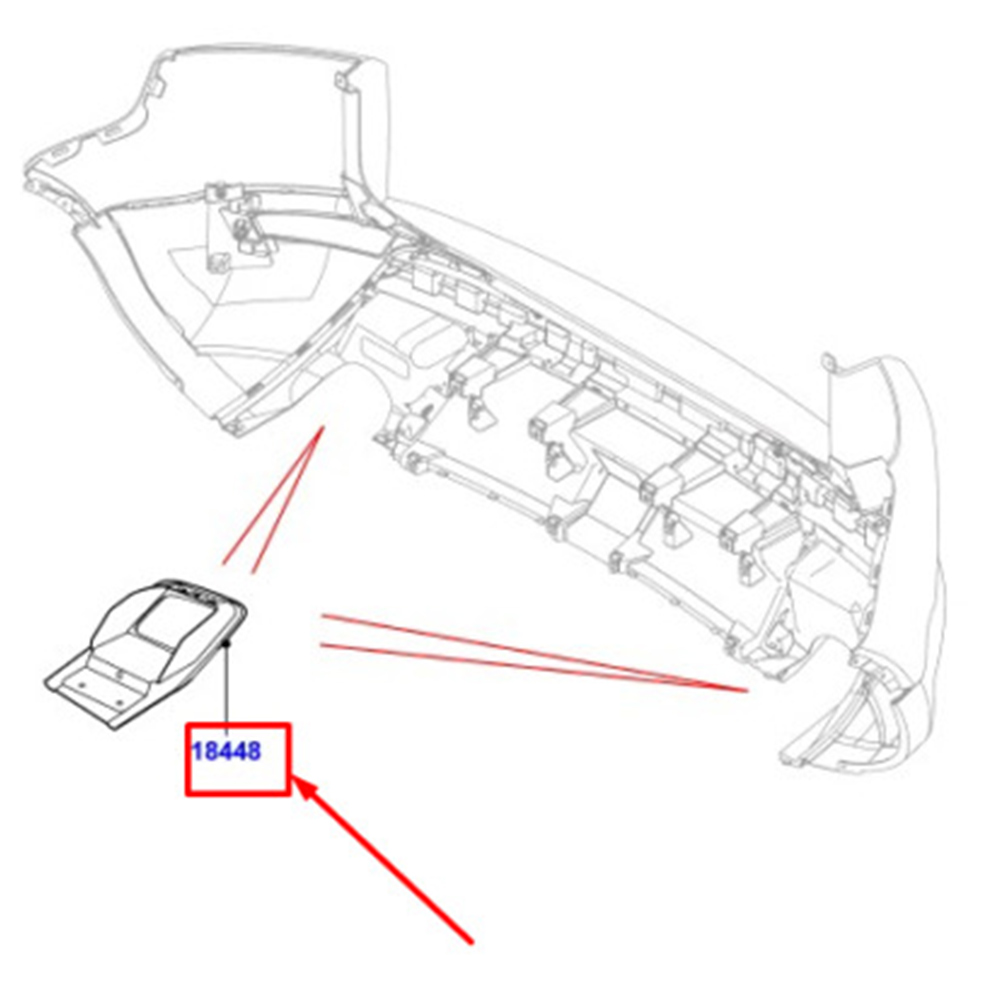 NS Fit Land Rover Range Rover Evoque 2010-2018 Black Rear Bumper Exhaust Tube Trim Left