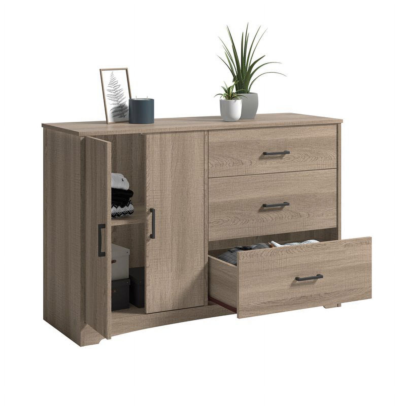 Sauder Beginnings 3-Drawer Dresser, Summer Oak Finish