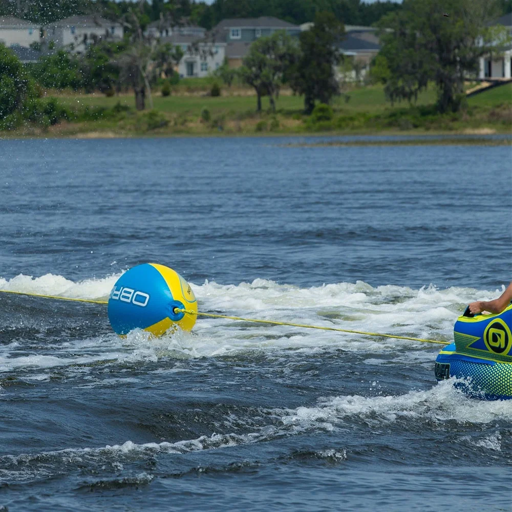 OBrien Barca 2 Kickback 2 Person Towable Tube w/ Shock Ball & Rope Float