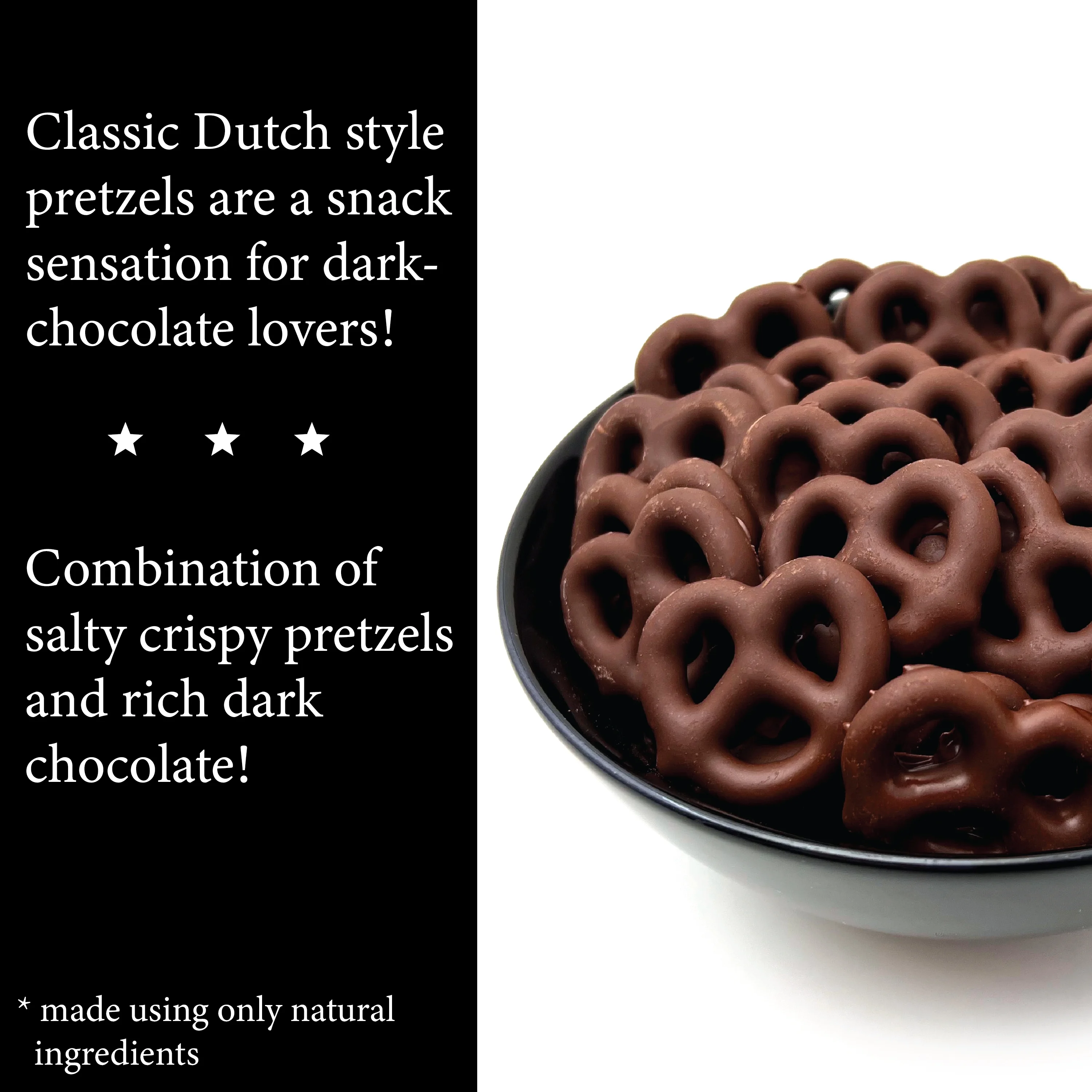 Liberty Bell Dark Chocolate Covered Pretzels, Mini Pretzels Dipped in Dark Chocolate, 12 Ounce Bag (2 Pack)