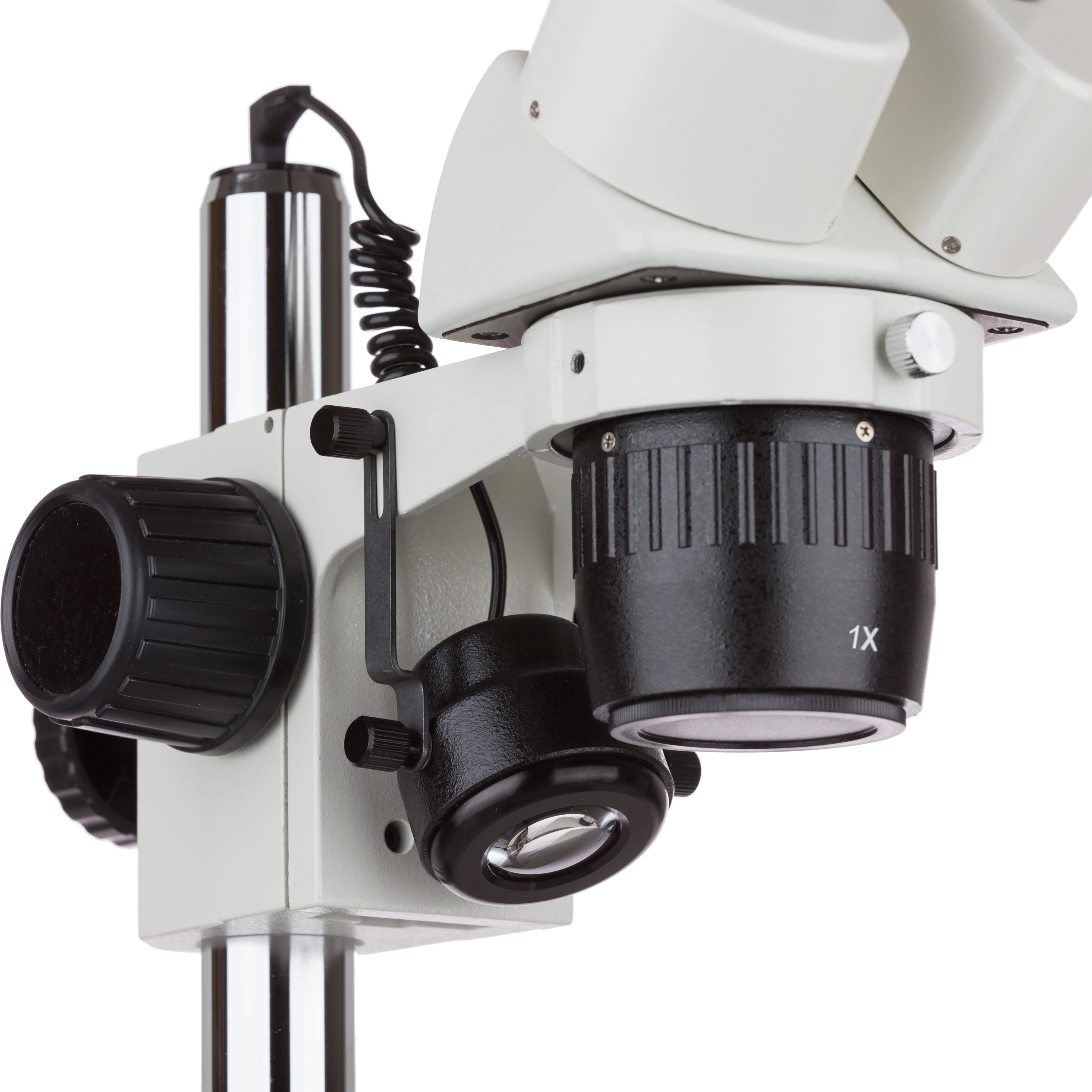 AmScope 10X-30X Multi-Power Pillar Stand Stereo Microscope with Top & Bottom LED Lights New