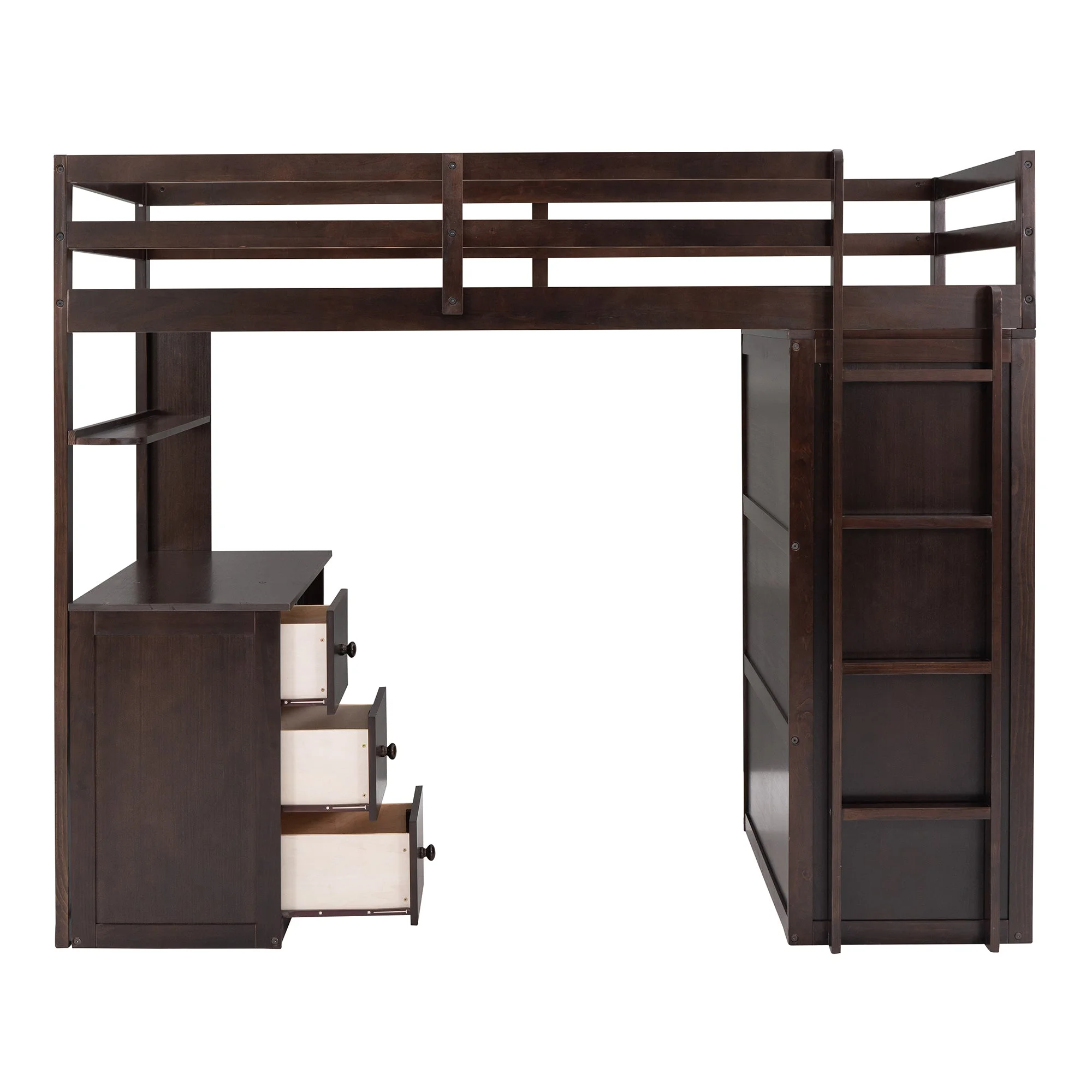 Espresso Haven Loft Bed
