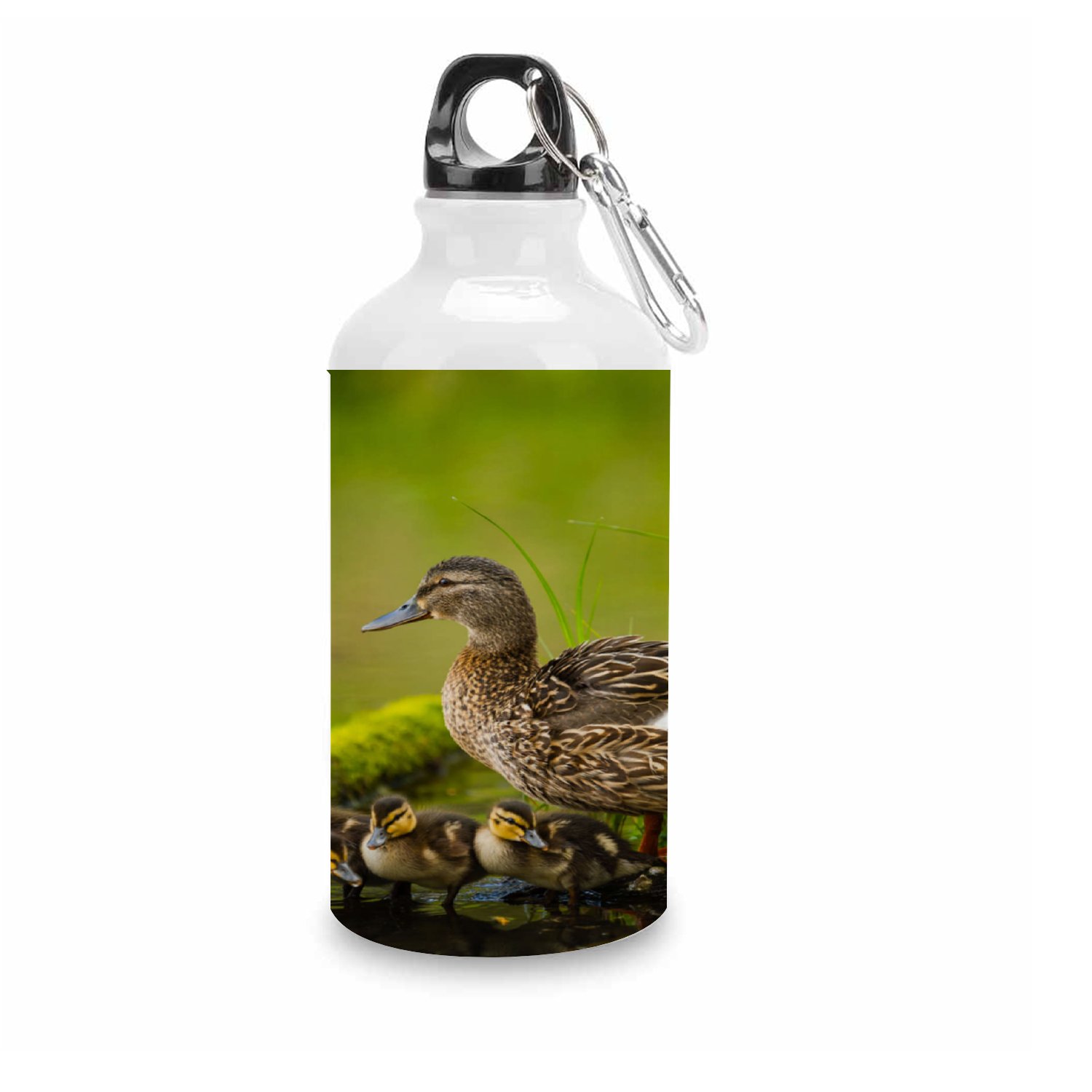 SKYSONIC 400ml Sport Aluminum Water Bottle,Little Ducklings,Sport Multipack Leak Proof Easy Carry Travel Bottle with Twist Cap for Gym Hiking Camping Running Bike Outdoor